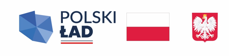 baner do dofinasowania : Polski ład, napis, flaga Polski, godło polski
