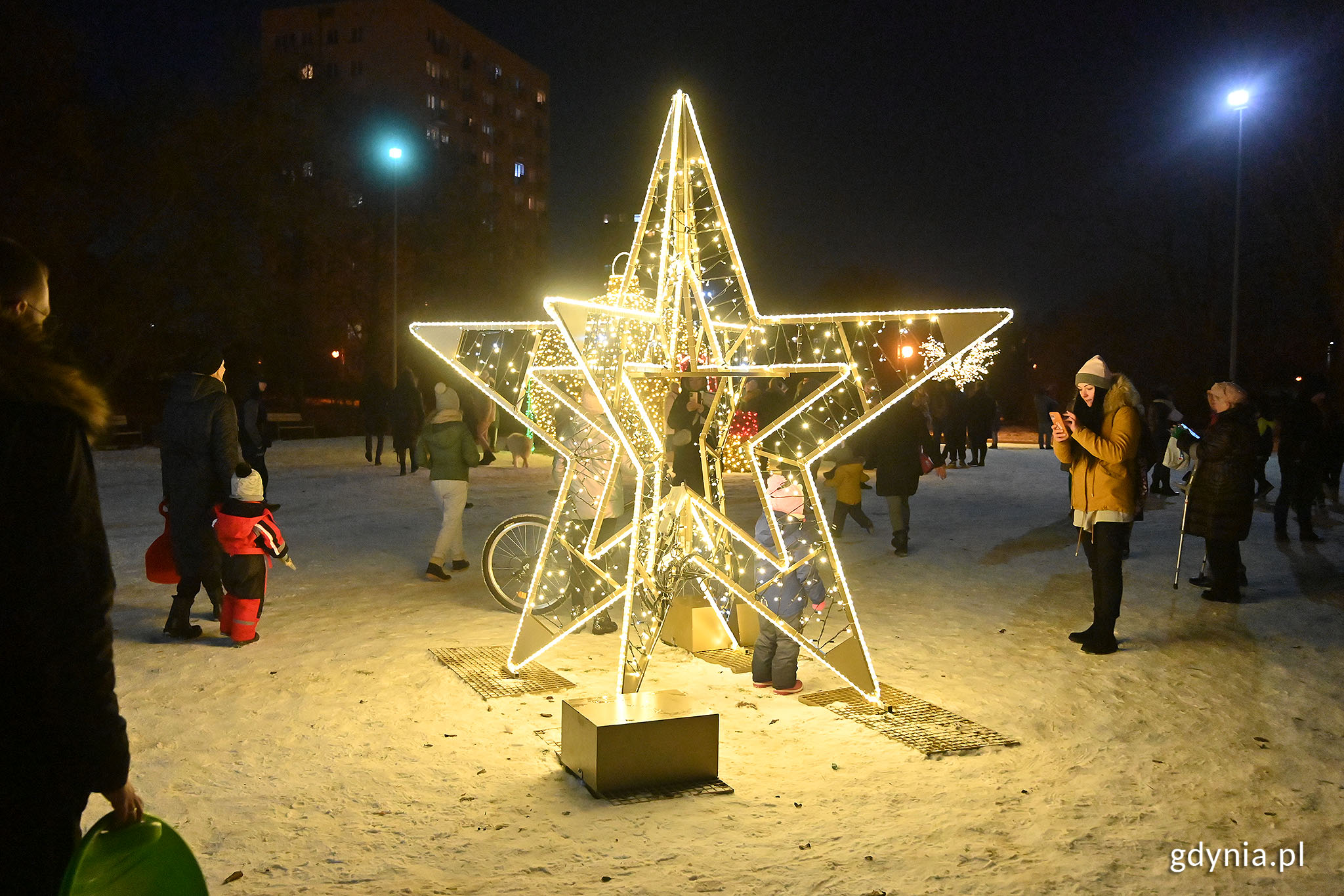 Na zdjęciu iluminacja w parku Kilońskim// fot. Michał Puszczewicz