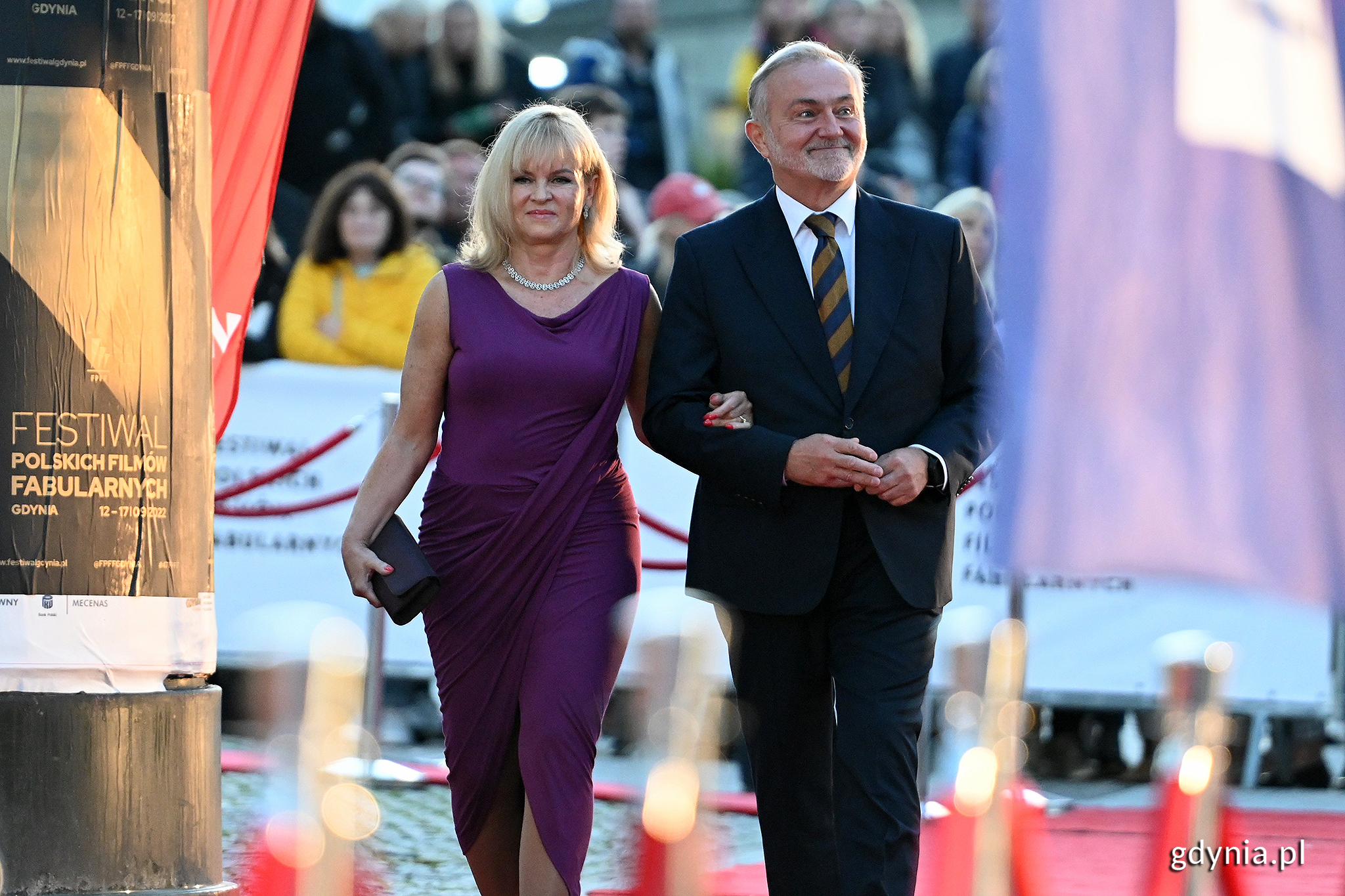 Na zdj. prezydent Wojciech Szczurek z żoną // fot. Michał Puszczewicz