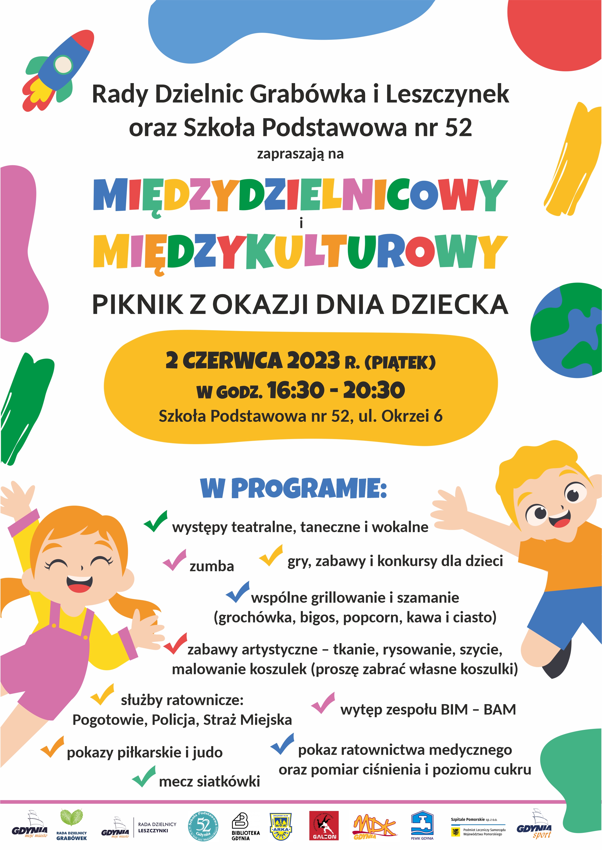plakat dot. wydarzenia, a na nim program, miejsce, loga organizatorów