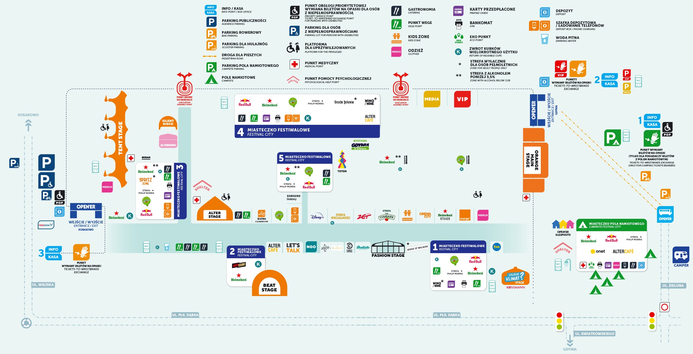 Mapa festiwalu Open'er