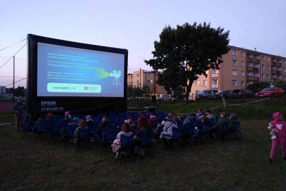 Kino plenerowe 18 maja w dzielnicy Leszczynki, fot. Rada Dzielnicy Leszczynki