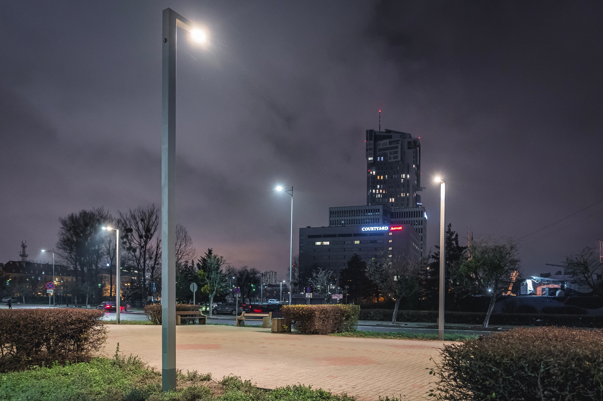 Energoosczędne latarnie na skwerze Kościuszki //fot. #dzielnicewGdyni