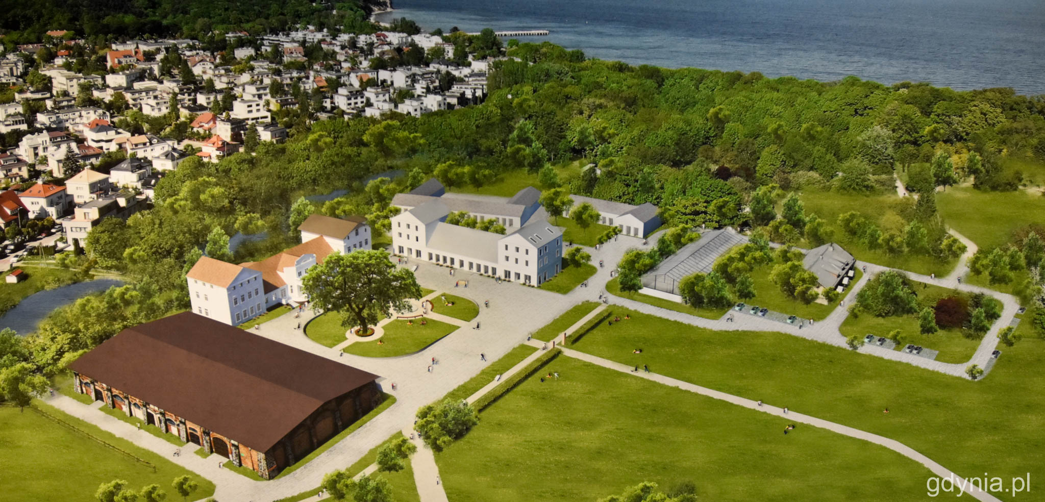 Wyróżniona praca pt. „Nowa kreatywność w starych murach. Rewaloryzacja zespołu dworsko-krajobrazowego Kolibki w Gdyni”. Autorką projektu jest mgr inż. arch. Ada Lemka. Na zdjęciu jedna z plansz dyplomu // fot. Paweł Kukla