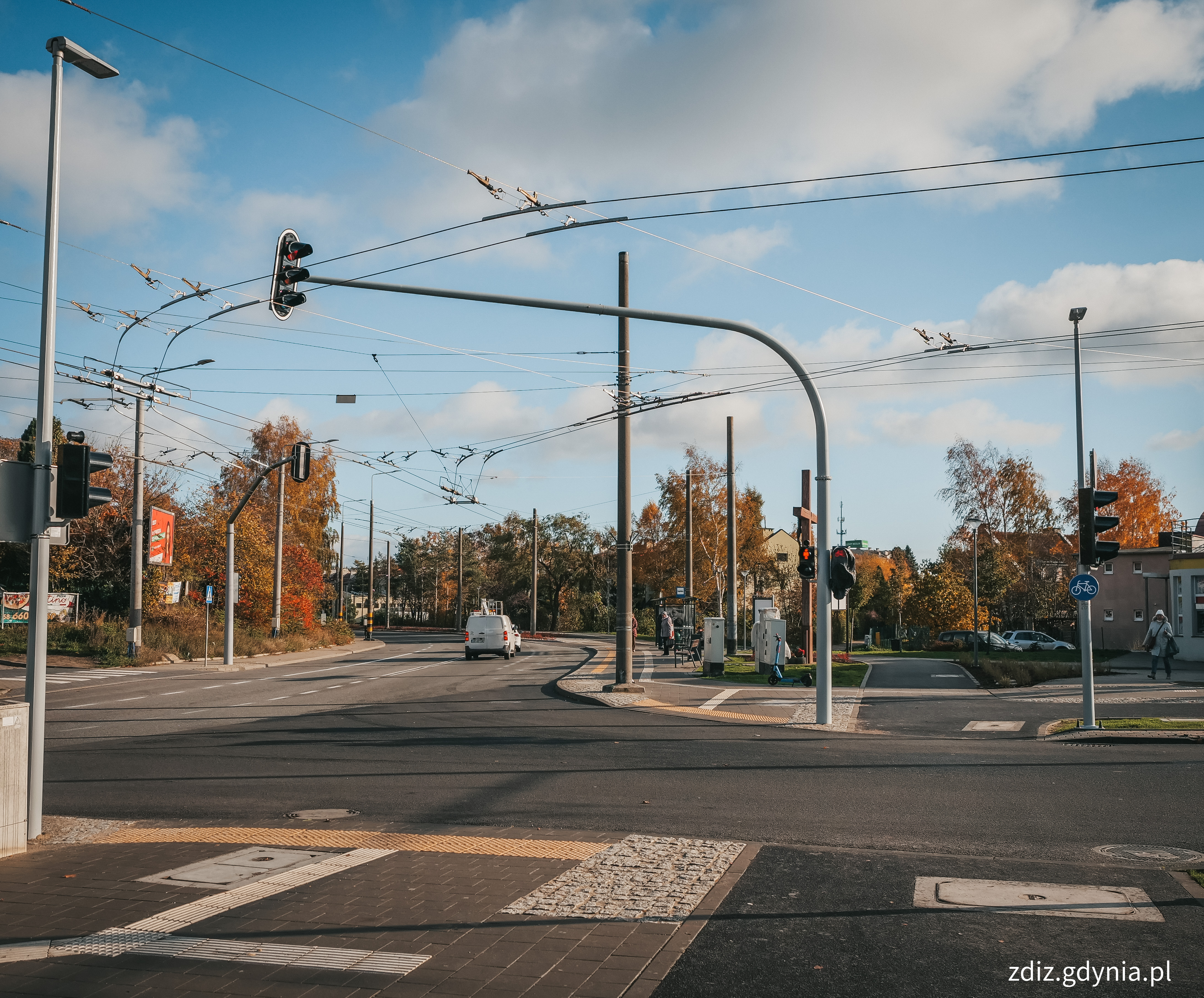 Rozbudowa ulicy Nowowiczlińskiej w Gdyni, rejon skrzyżowania ulic Rdestowej/Nowowiczlińskiej // fot. M.Mielewski, ZDIZ Gdynia