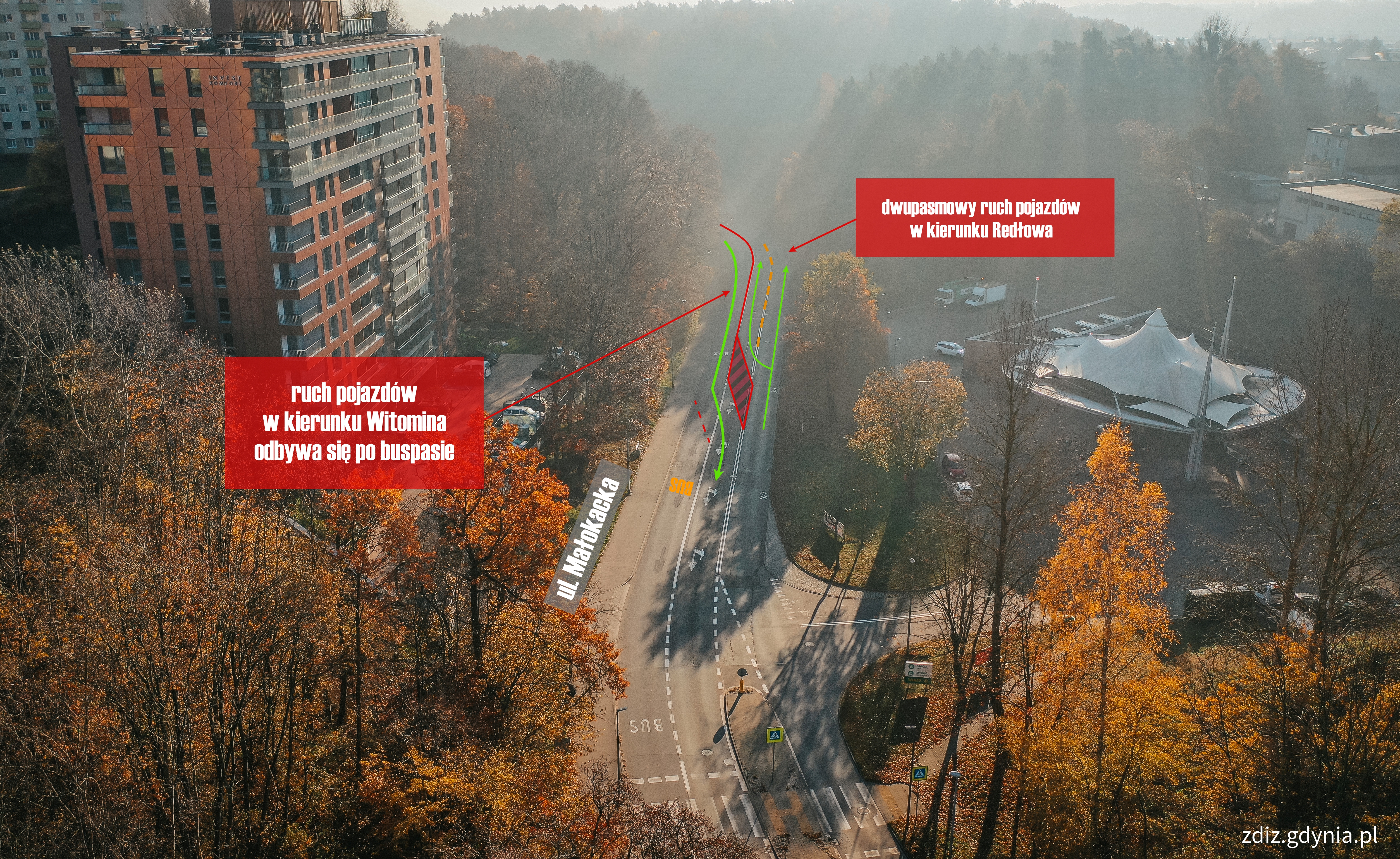 Ulica Małokacka(mat. ZDiZ Gdynia, fot. Marcin Mielewski)