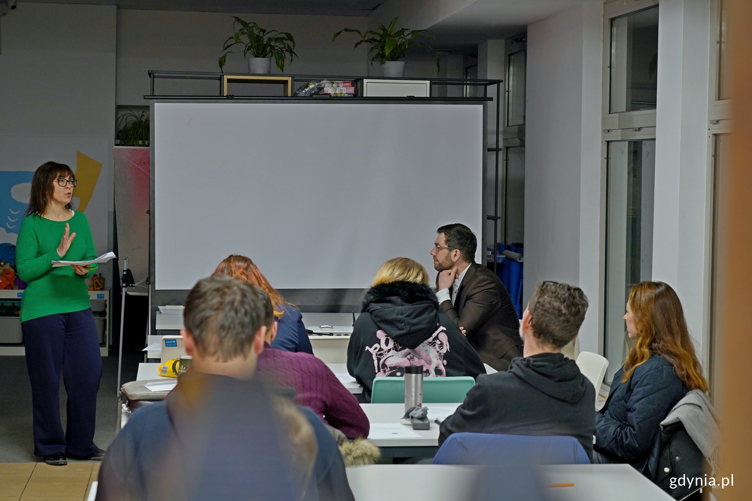 Katarzyna Kulesza &ndash; kierowniczka Działu Wsparcia Sieci Bibliotecznej Biblioteki Gdynia podczas IV posiedzenia Rady ds. Mężczyzn (fot. Magdalena Czernek)