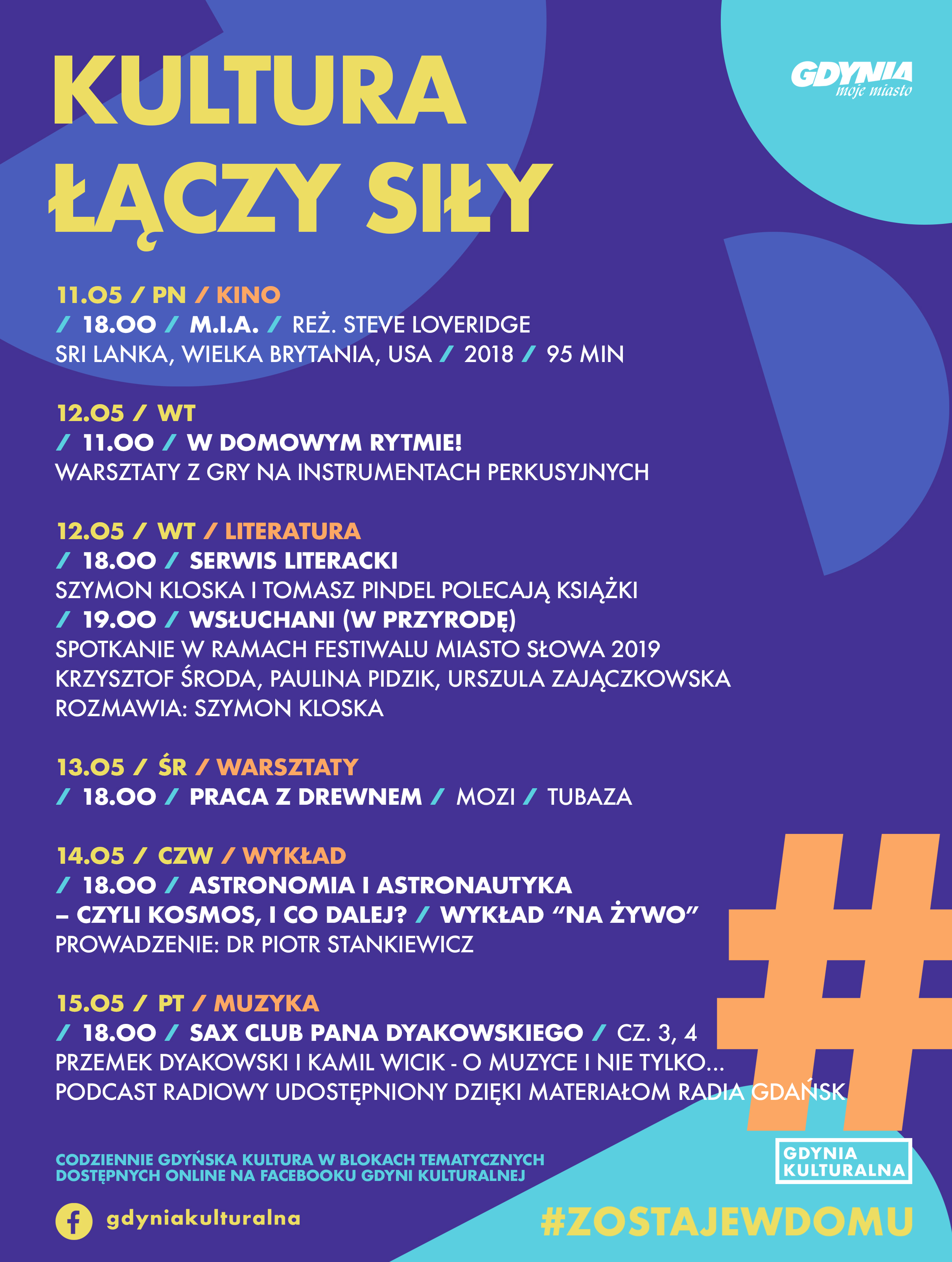 Program Gdyni Kulturalnej od 11 do 15 maja 2020