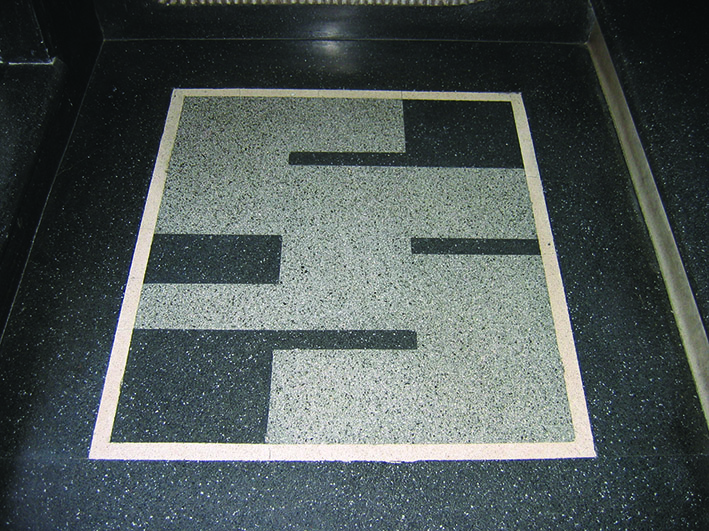 Posadzka na podeście schodowym w kamienicy przy ul.&nbsp;Abrahama 28