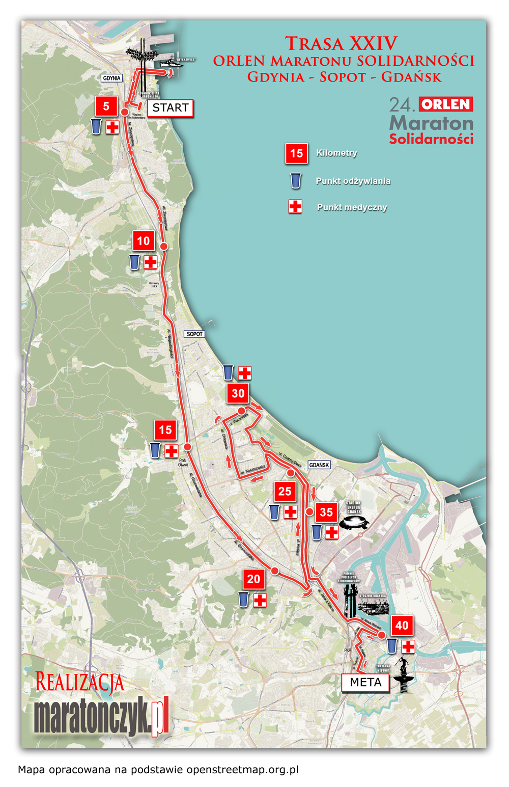 Trasa Maratonu Solidarności, mat. prasowe