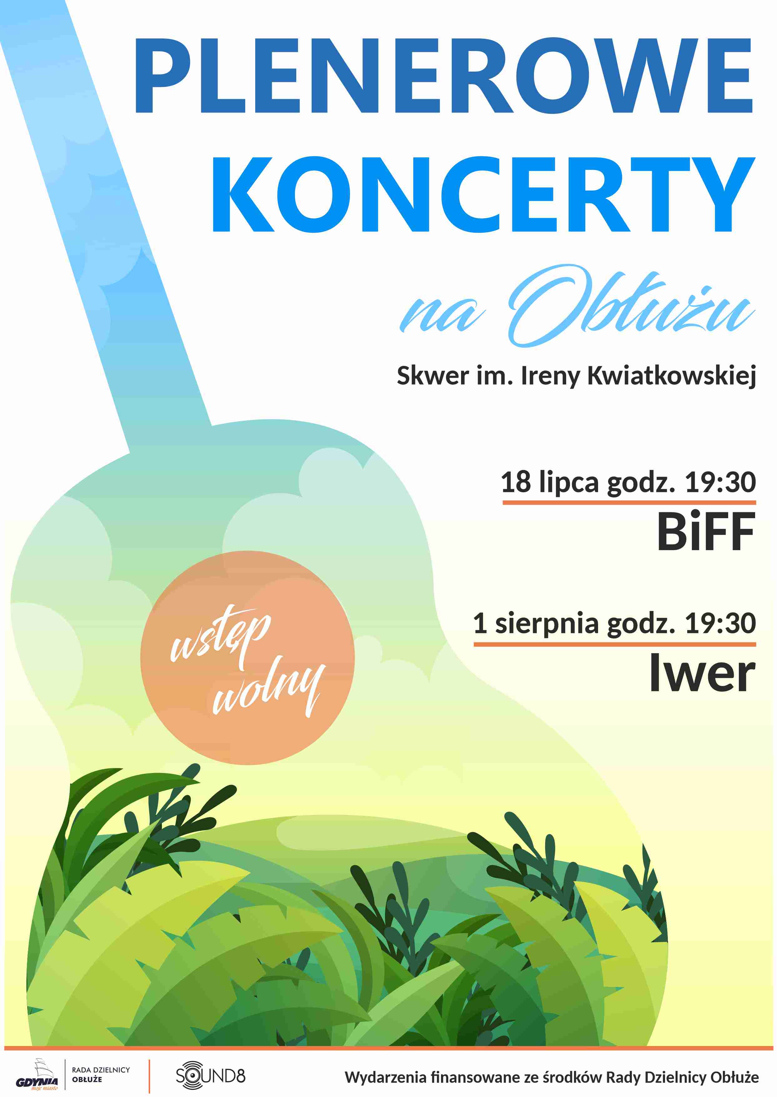 plakat wydarzeń muzycznych na Obłużu