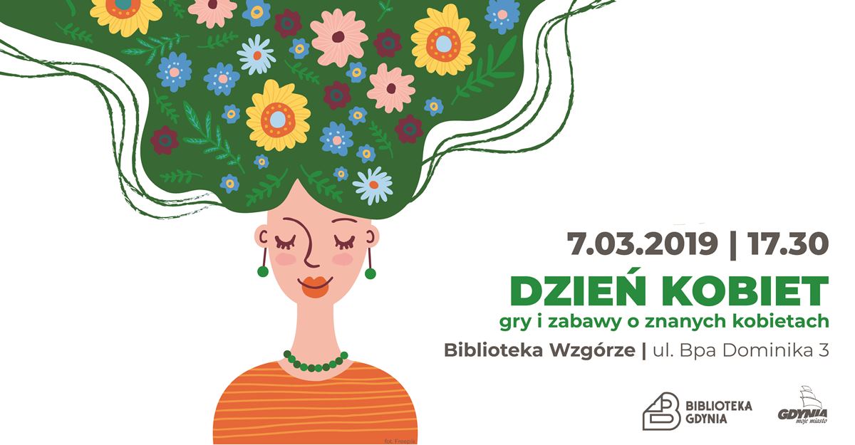 plakat dzień kobiet w bibliotece