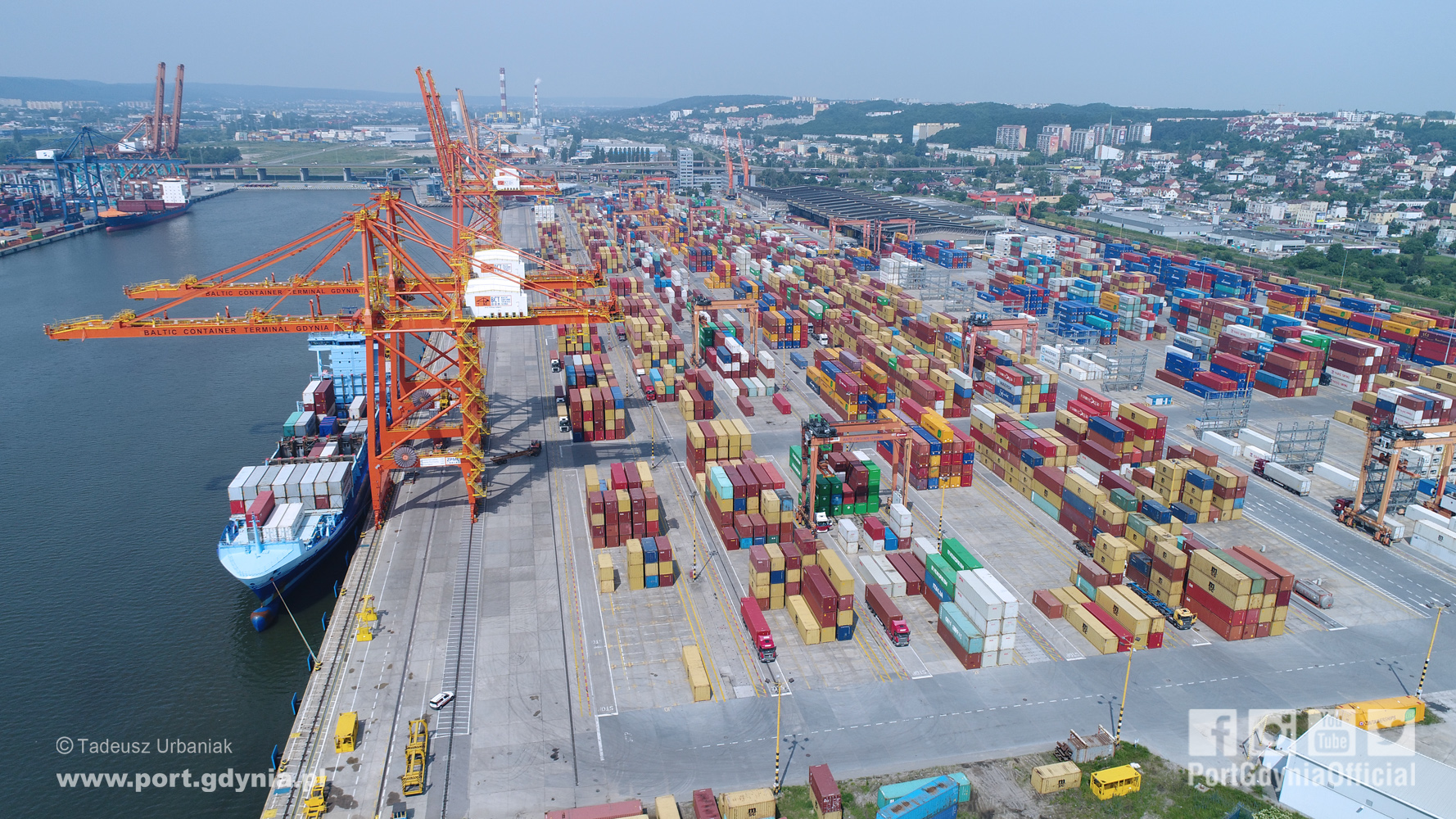 Rok 2019 w Porcie Gdynia okazał się rekordowy pod względem przeładowanych kontener&oacute;w // fot. Tadeusz Urbaniak (www.port.gdynia.pl)