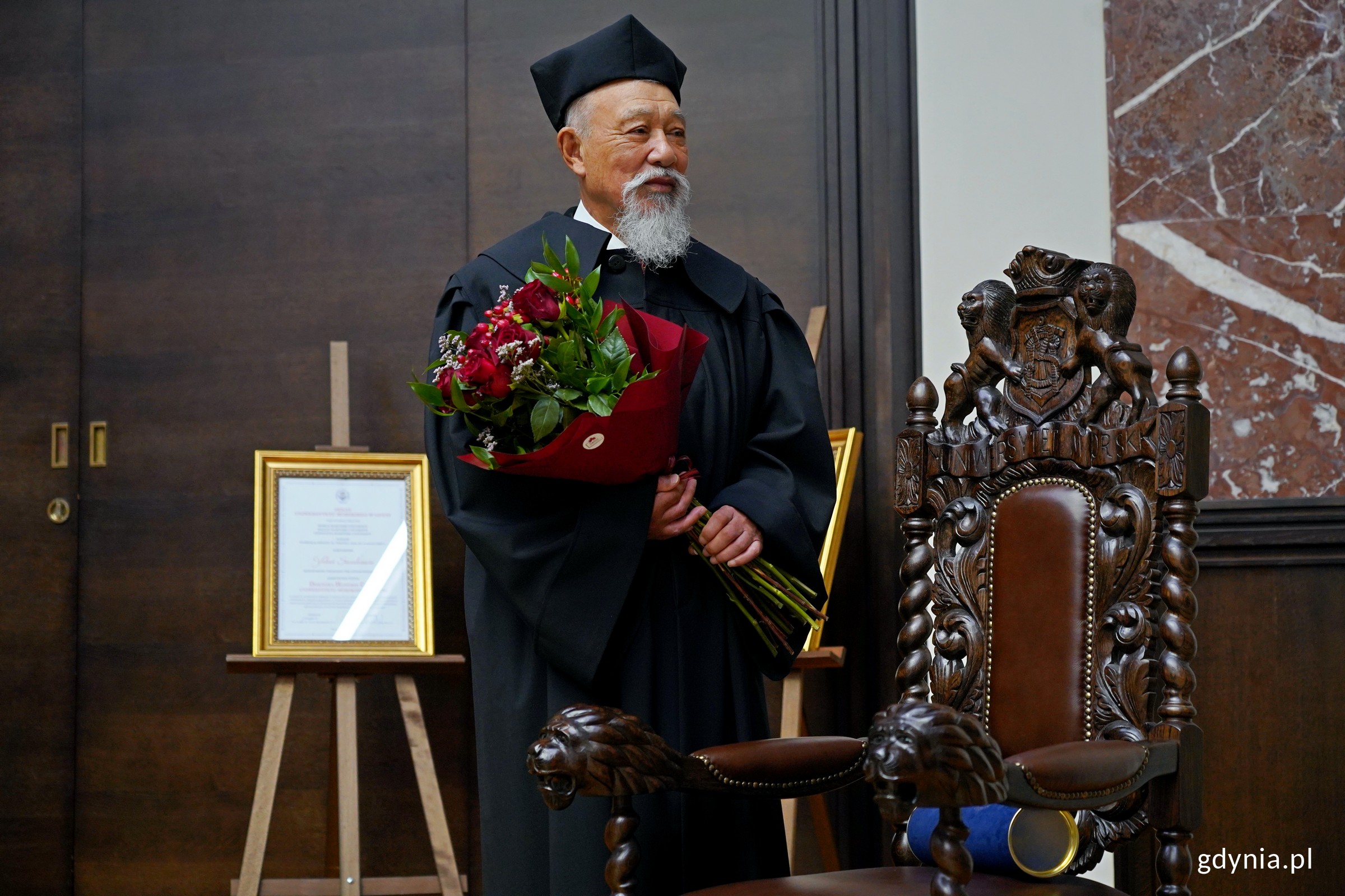Dr Yohei Sasakawa, doktor honoris causa Uniwersytetu Morskiego w Gdyni (fot. Magdalena Czernek)