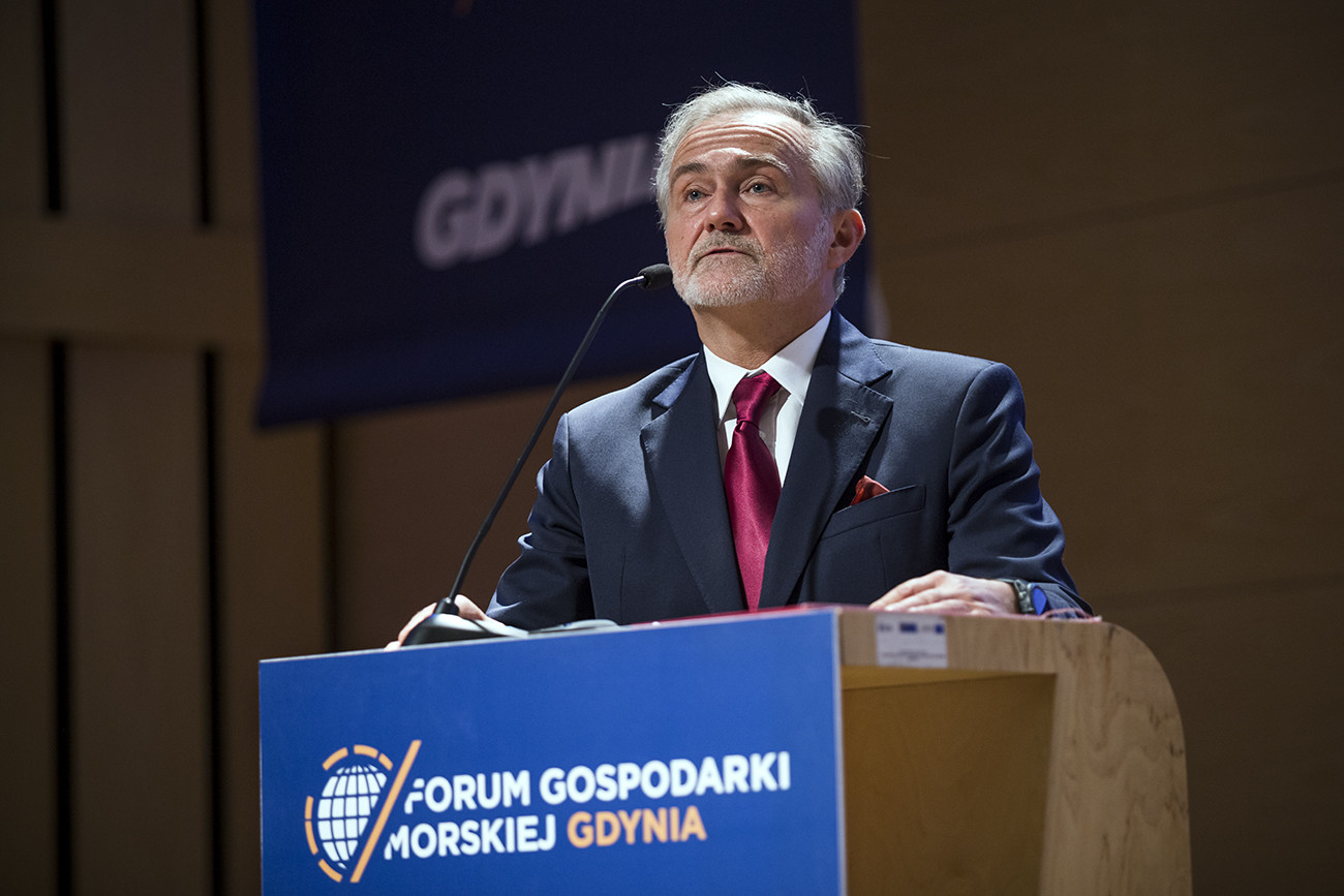 Prezydent Gdyni Wojciech Szczurek podczas poprzedniej edycji Forum Gospodarki Morskiej w 2019 roku. Fot. Przemysław Kozłowski / Agencja Rozwoju Gdyni