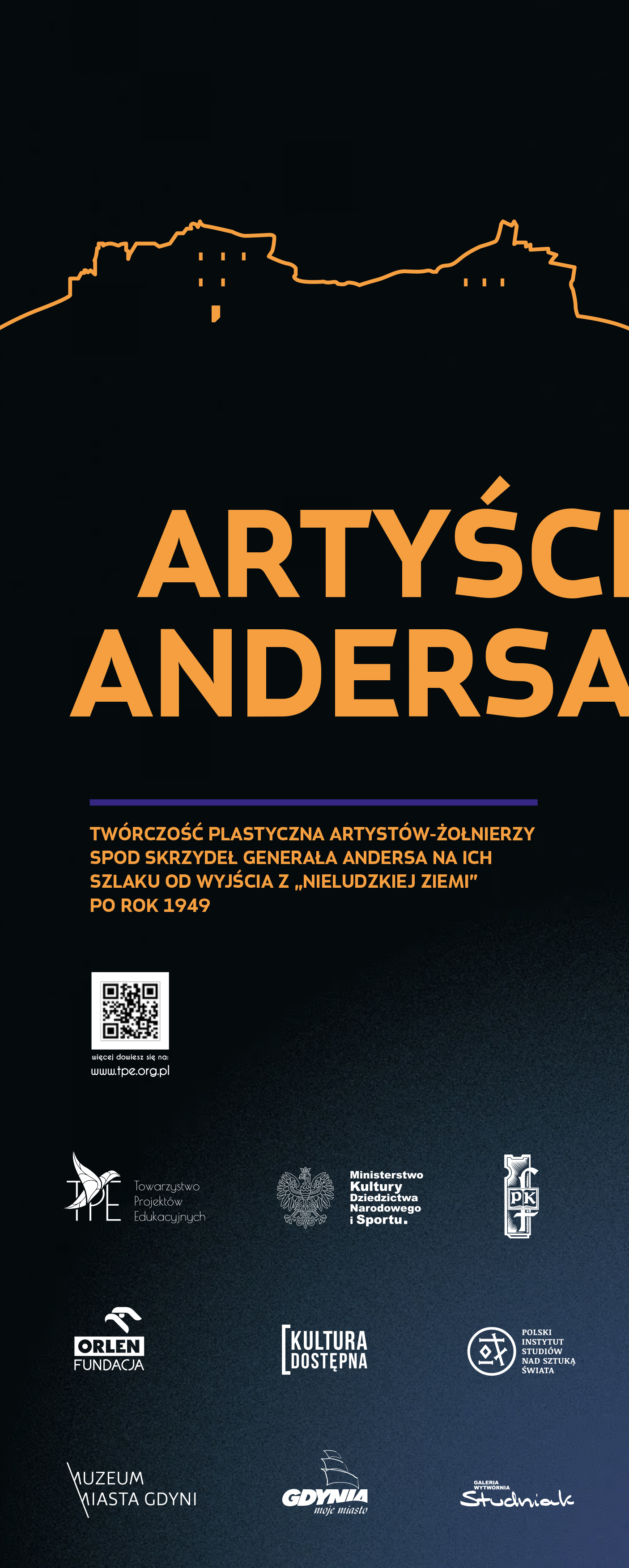Plakat wystawy "Artyści Andersa"