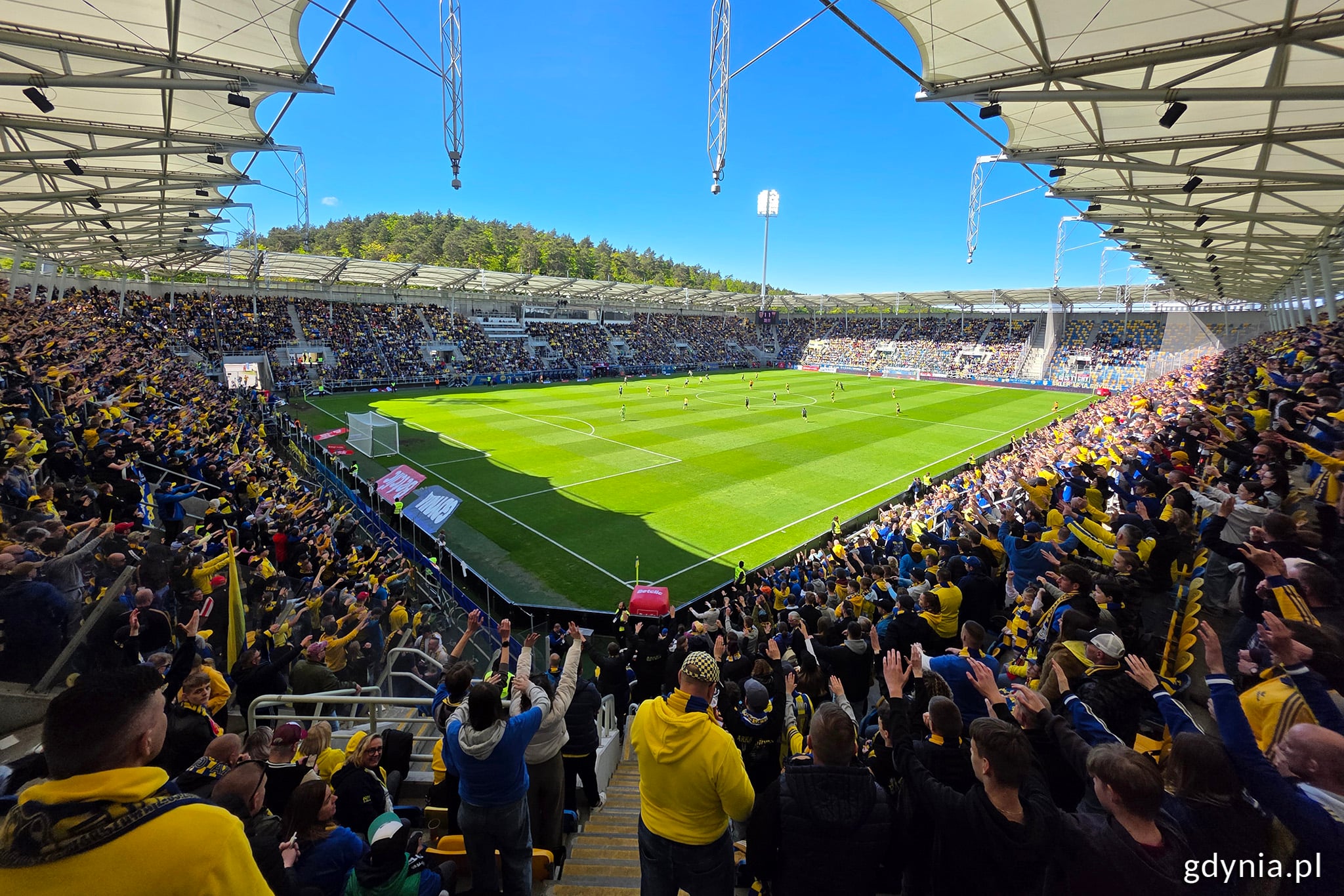 Stadion Miejski podczas meczu