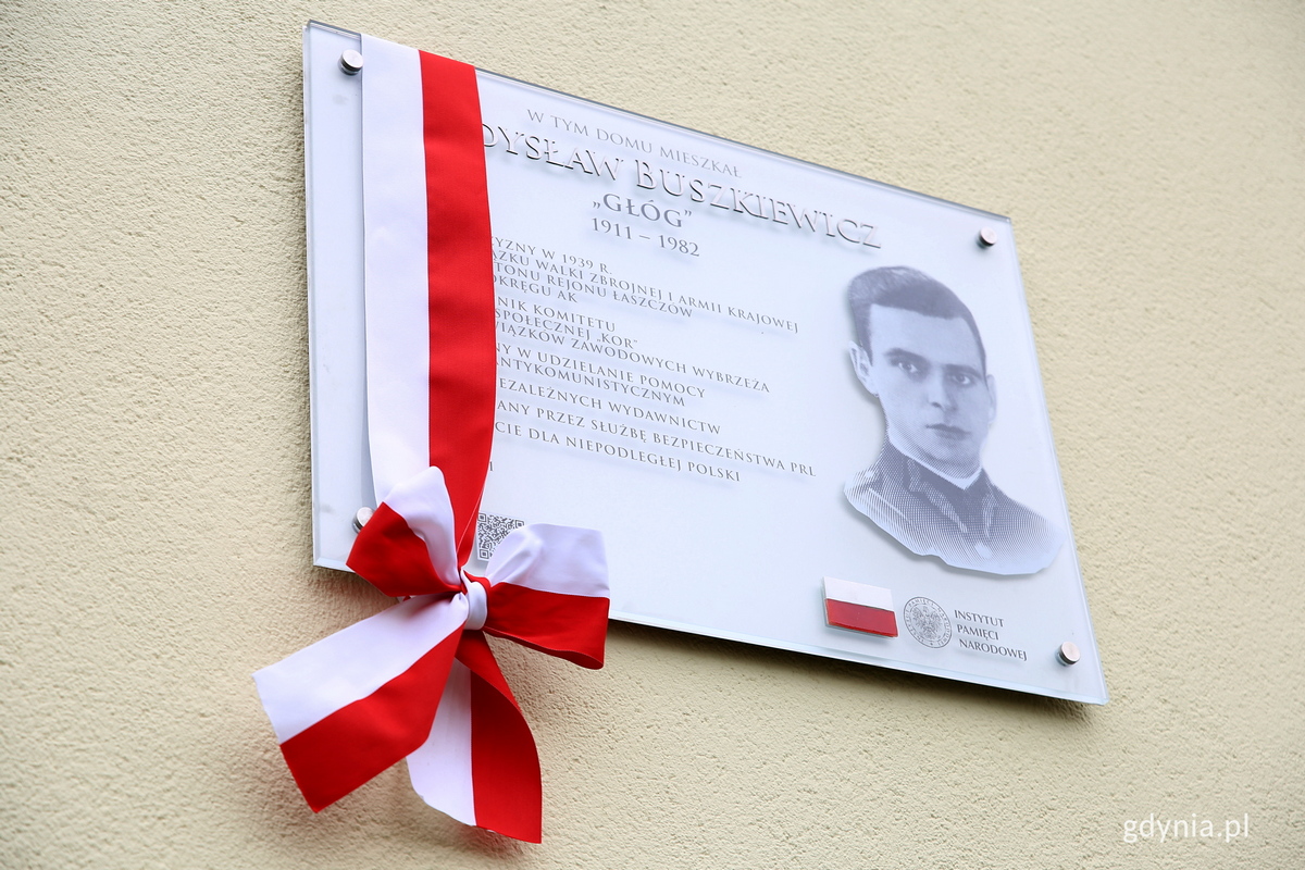 Tablica upamiętniająca Władysława Buszkiewicza // fot. Przemysław Kozłowski
