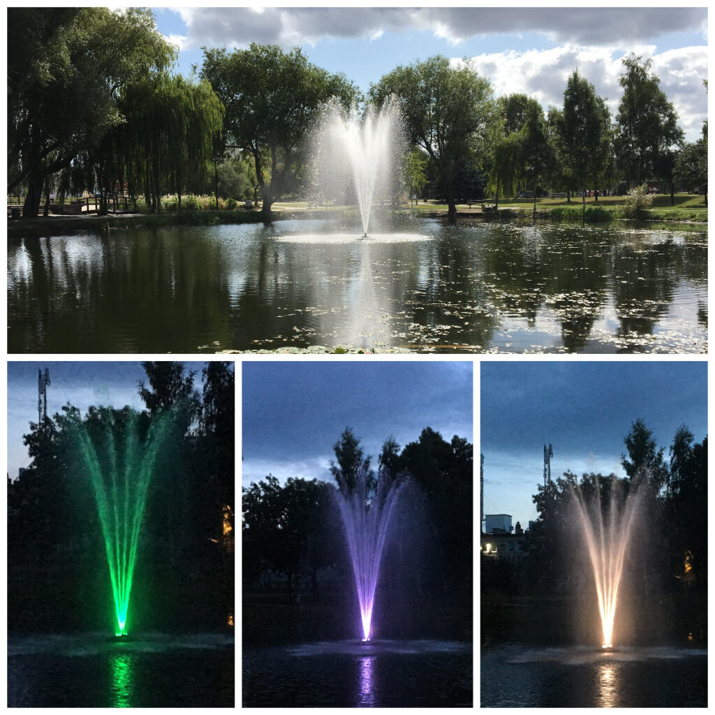 Pływająca fontanna na skwerze im. Ireny Kwiatkowskiej na Obłużu // fot.ZDiZ