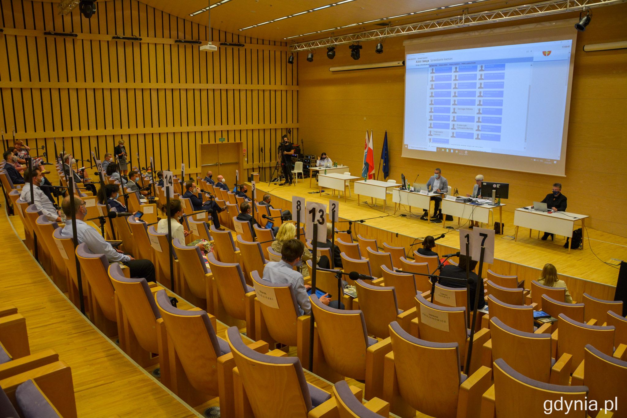 Czerwcowa sesja Rady Miasta Gdyni odbyła się w audytorium C PPNT Gdynia // fot. Paweł Kukla