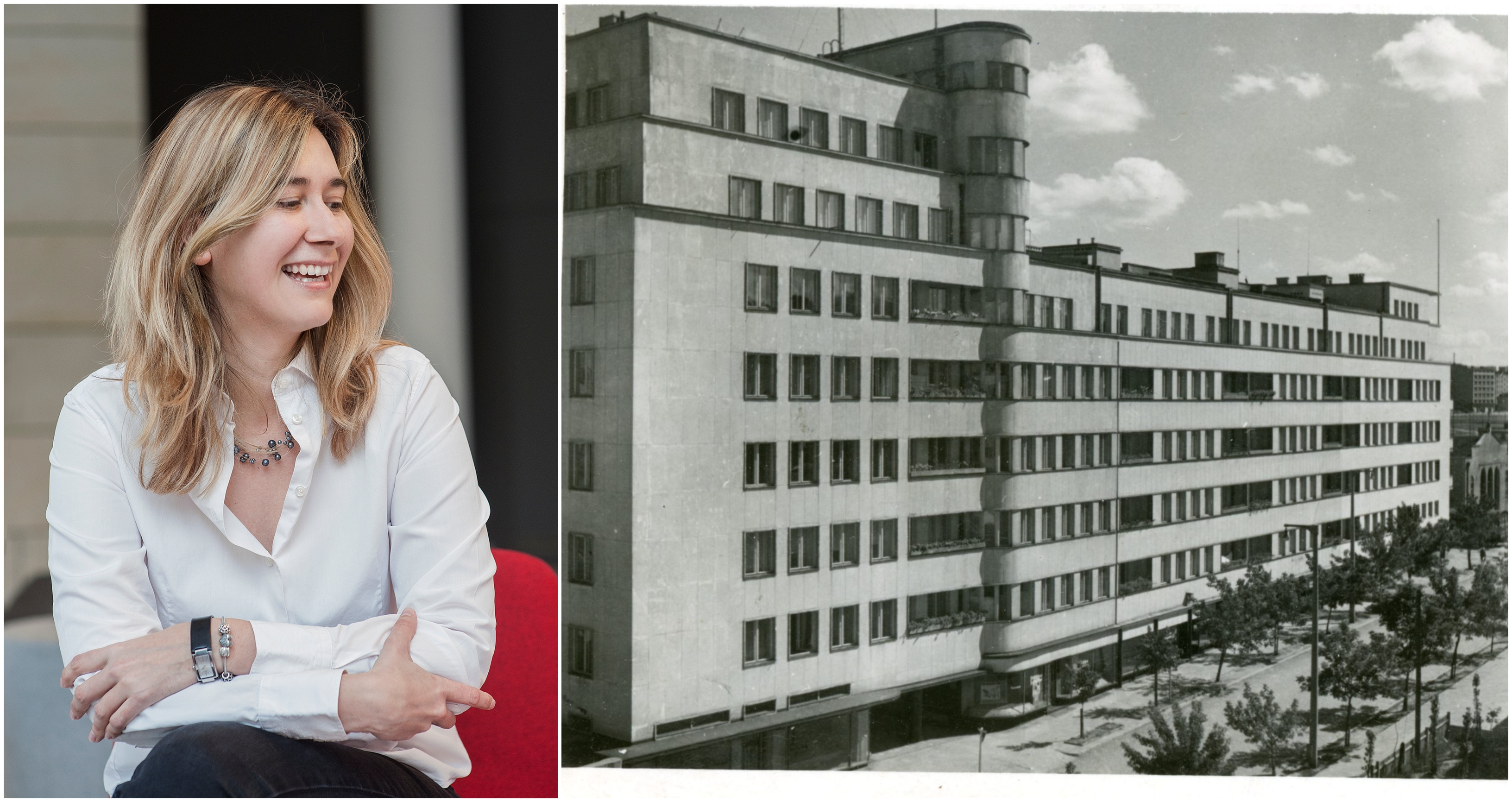 Szkło, metal, detal &ndash; audycja kulturalna, n/z Anna Śliwa, fot. Bogna Kociumba i dom "Bankowiec", źr&oacute;dło: Muzeum Miasta Gdyni