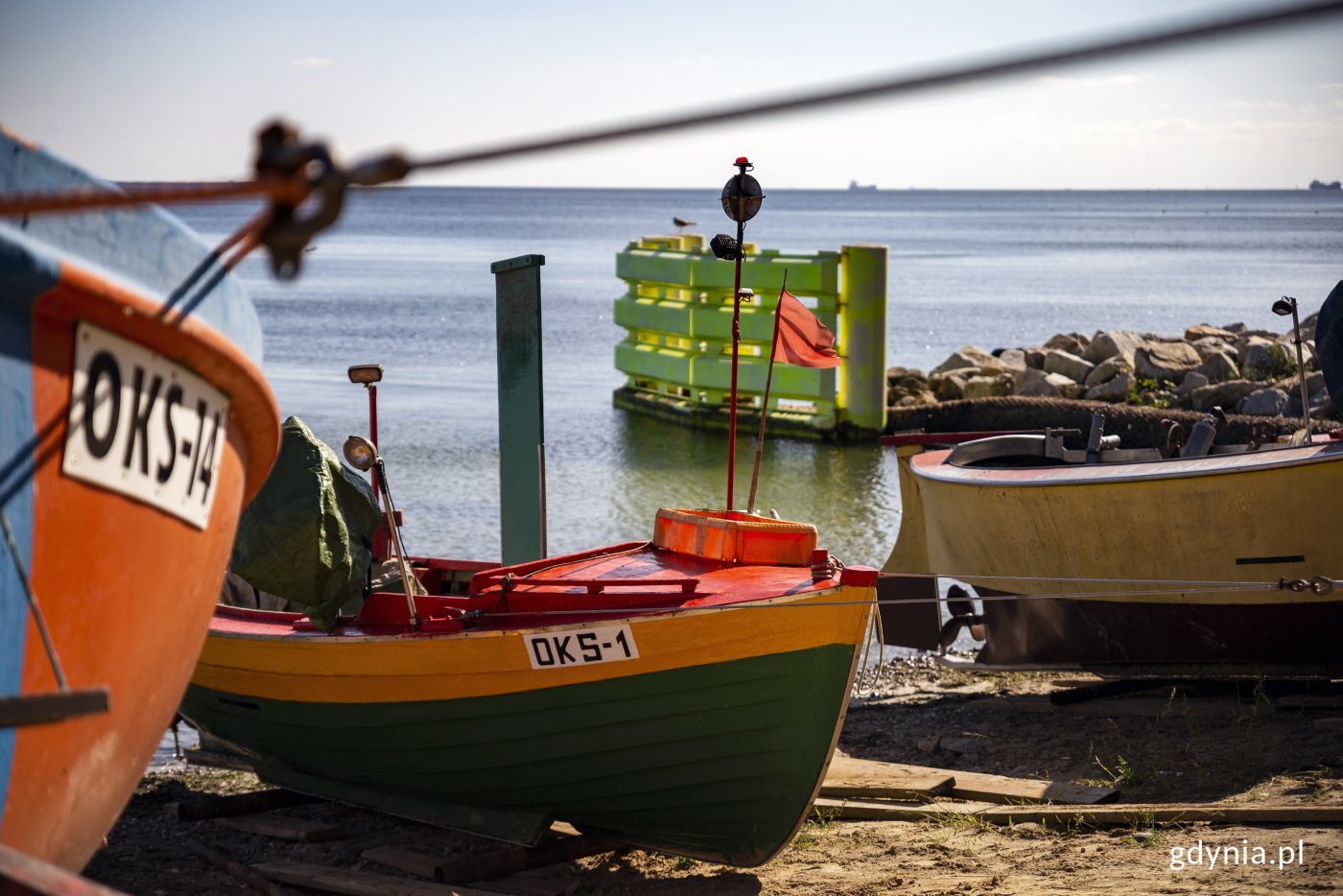 Kutry na brzegu w Osadzie Rybackiej na Oksywiu