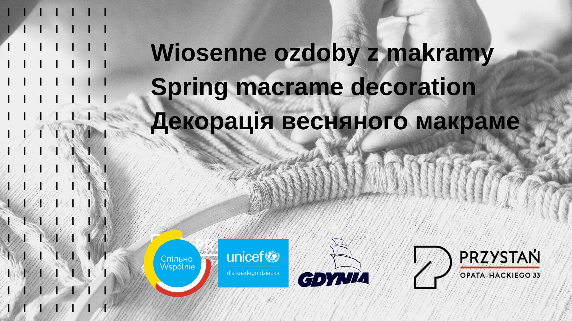 Wiosenne ozdoby z makramy