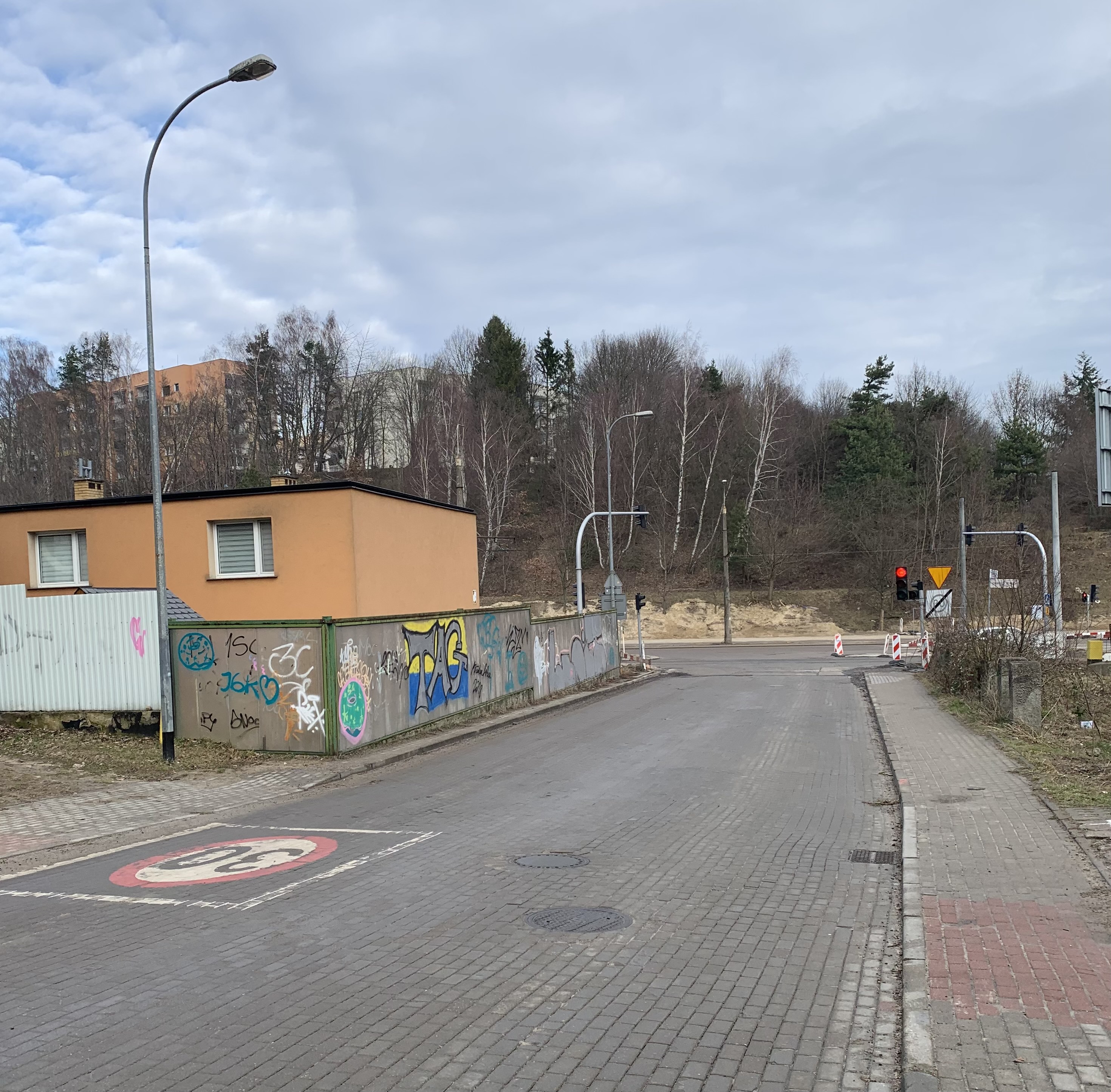 ulica g&oacute;rnicza w Wielkim Kacku