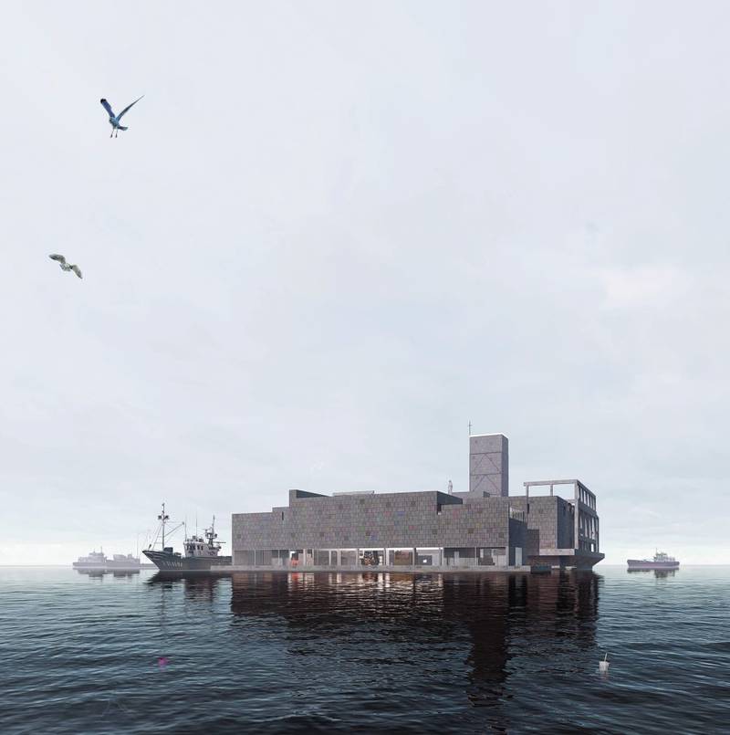 Wizualizacja projektu klasztoru w miejscu torpedowni przy plaży na Babich Dołach // materiały Politechniki Wrocławskiej