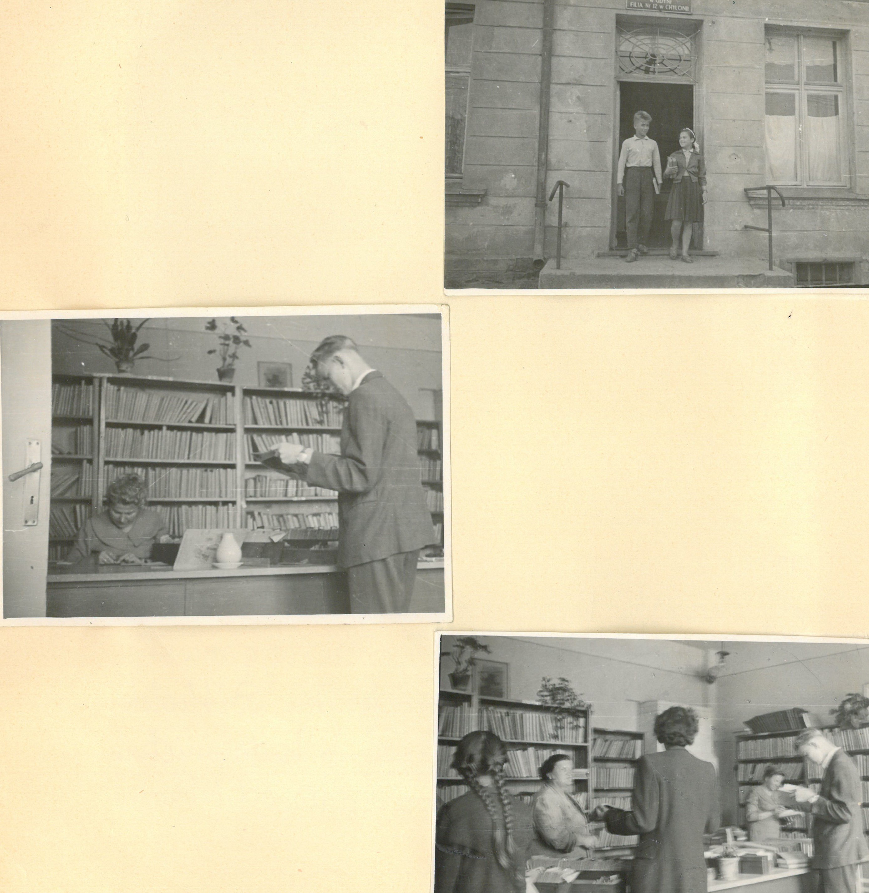 Trzy archiwalne zdjęcia z Biblioteki Chylonia, lata '60.
