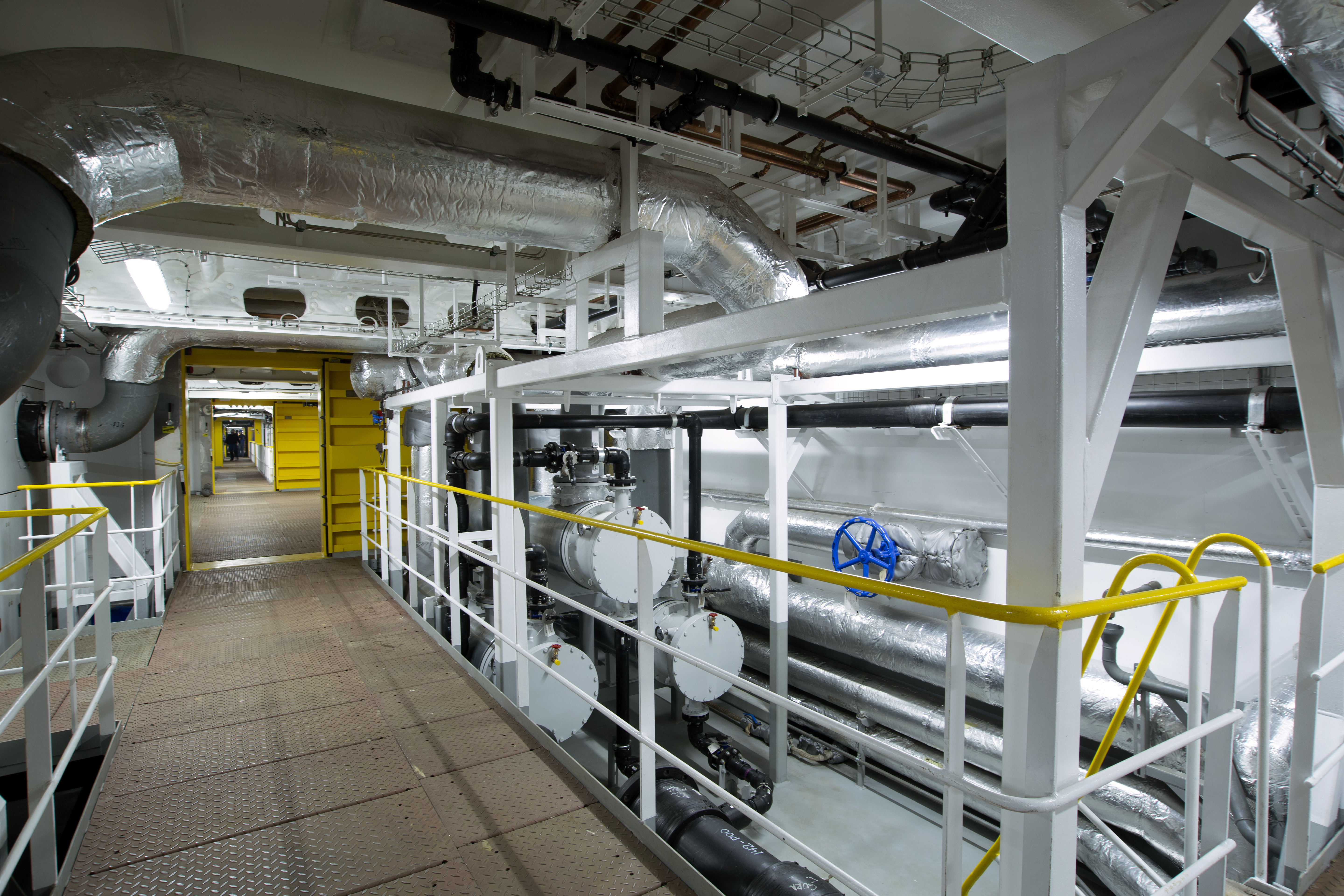 Wnętrza w pełni wyposażonego megabloku statku pasażerskiego, kt&oacute;ry powstał w gdyńskiej stoczni Crist, fot. stocznia Crist / mat. prasowe