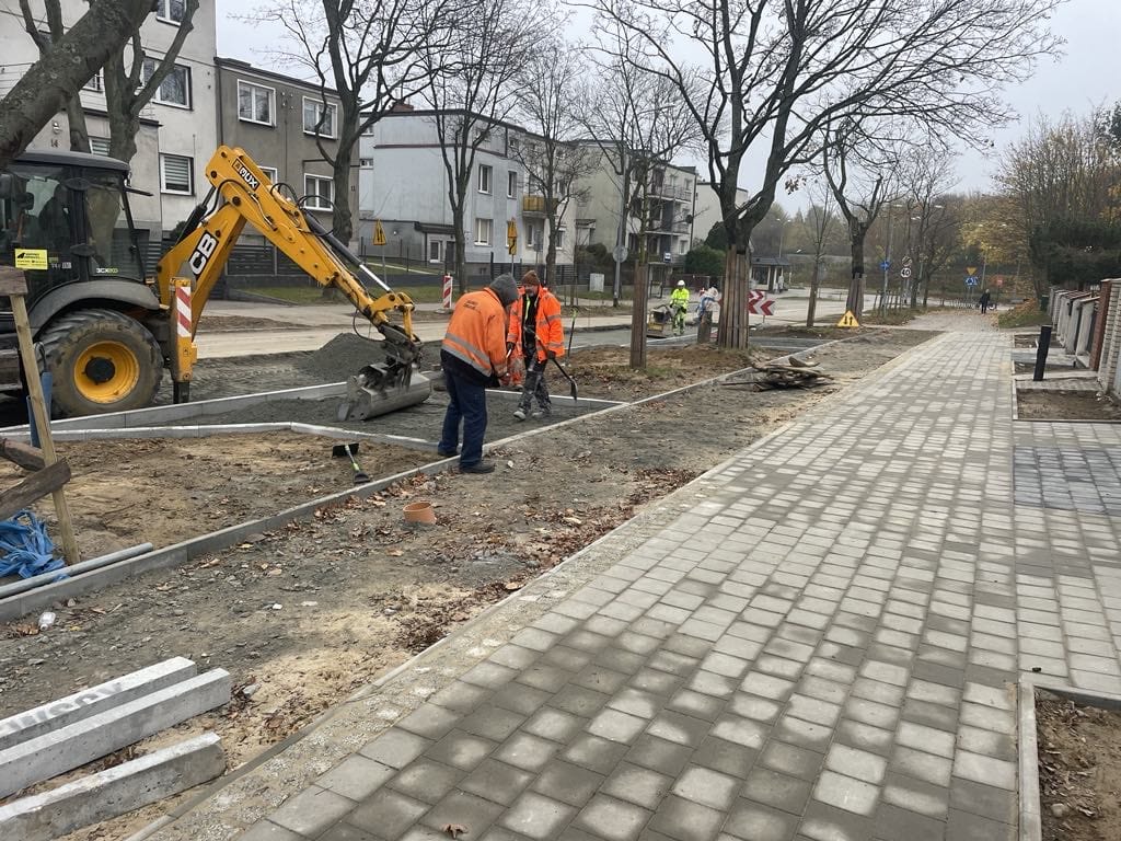 Przebudowa ulicy Zielonej, materiał wykonawcy Gravel Sp. z o.o.        