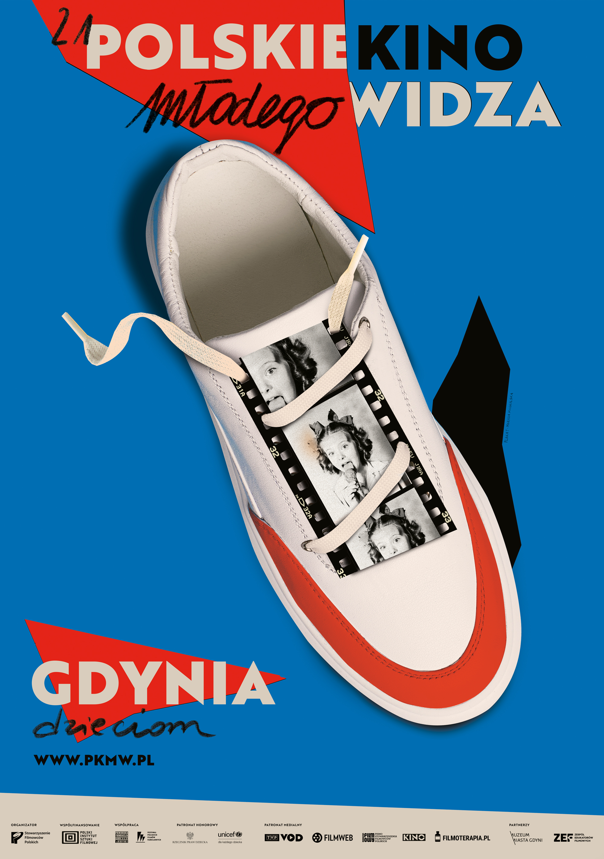 Plakat: 21. Polskie Kino Młodego Widza. Gdynia dzieciom