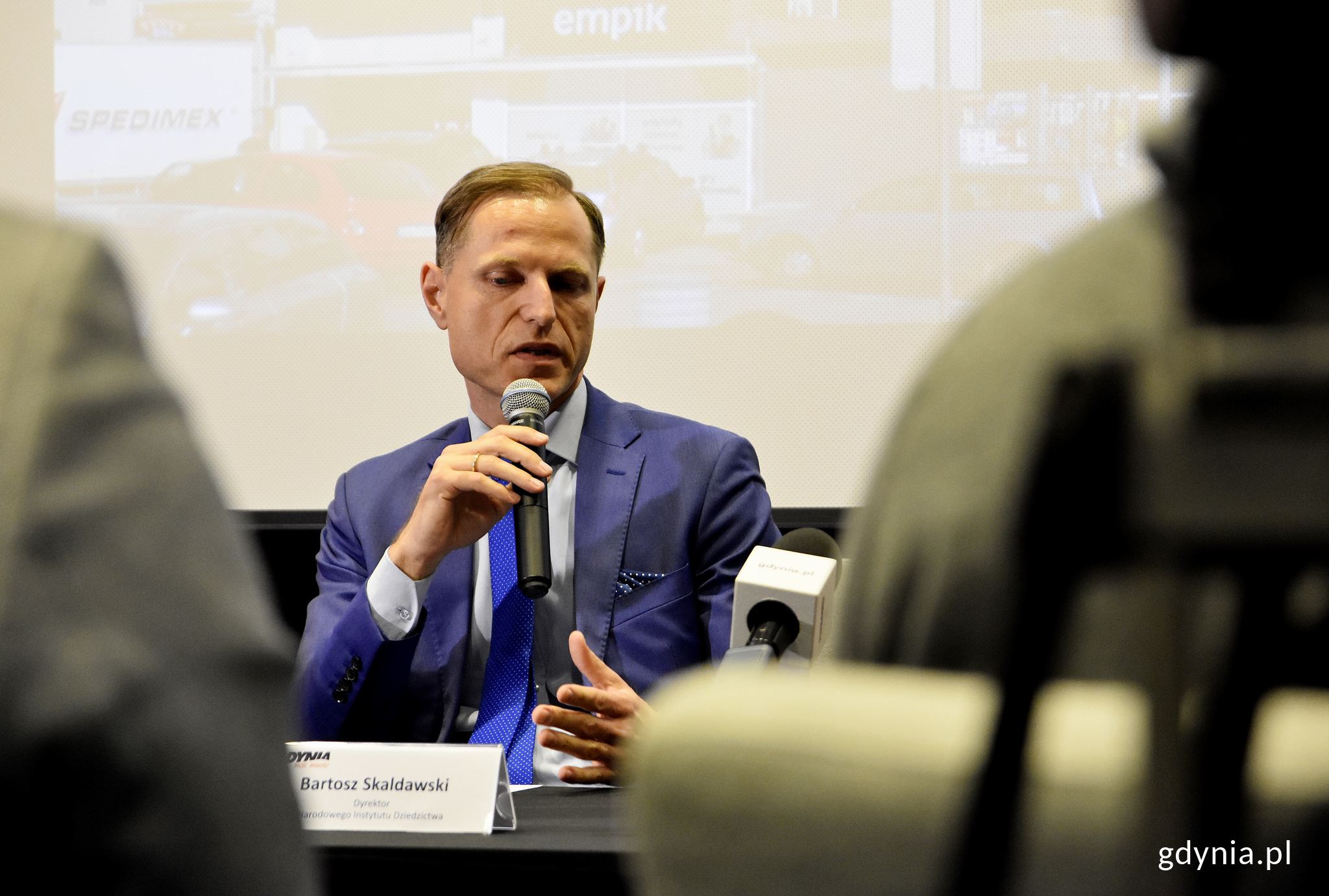 Dyrektor Narodowego Instytutu Dziedzictwa, Bartosz Skaldawski podczas konferencji prasowej poprzedzającej obchody, fot. Kamil Złoch