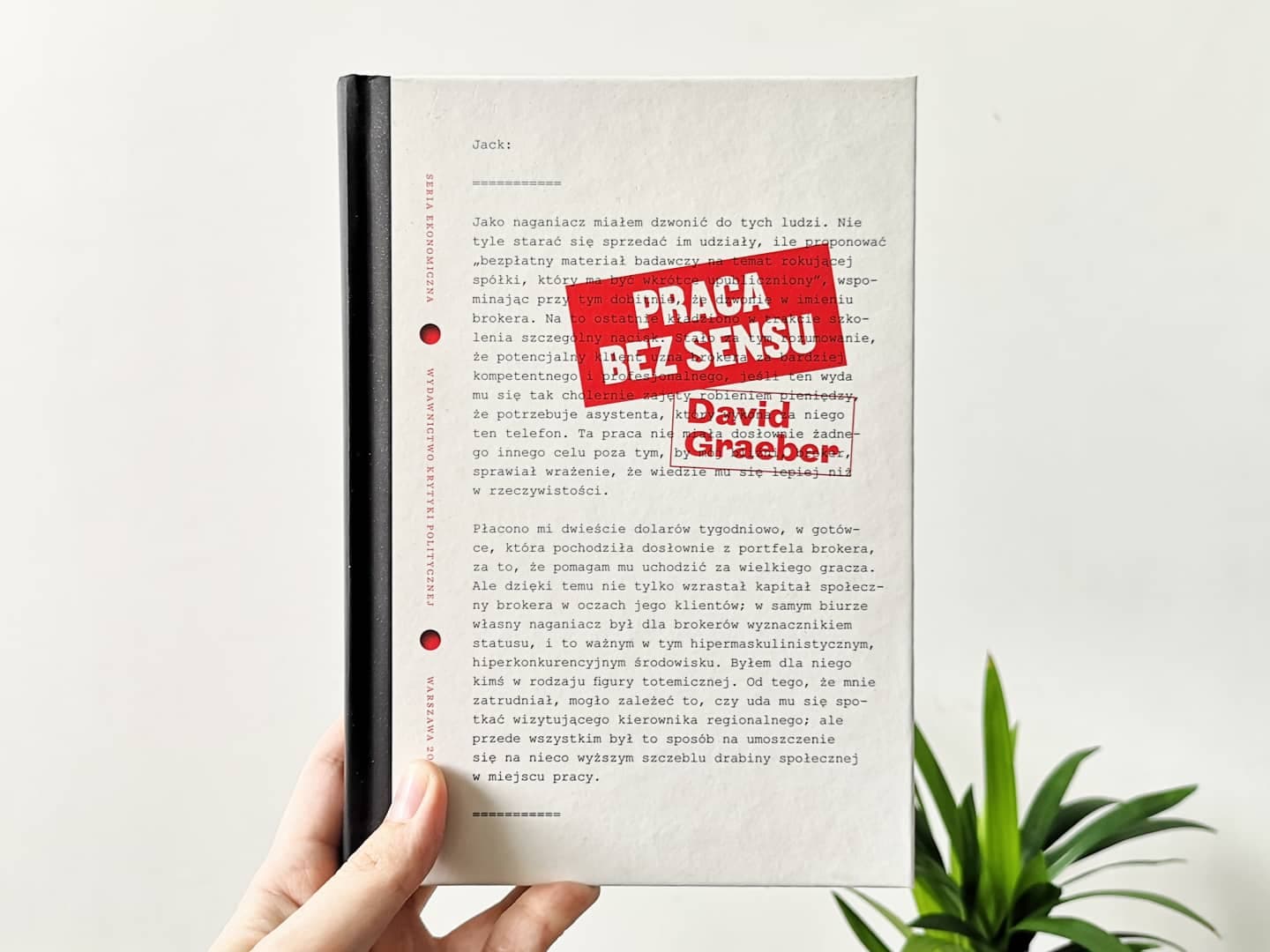 &bdquo;Praca bez sensu&rdquo; David Graeber, fot. Archiwum Biblioteki Gdynia