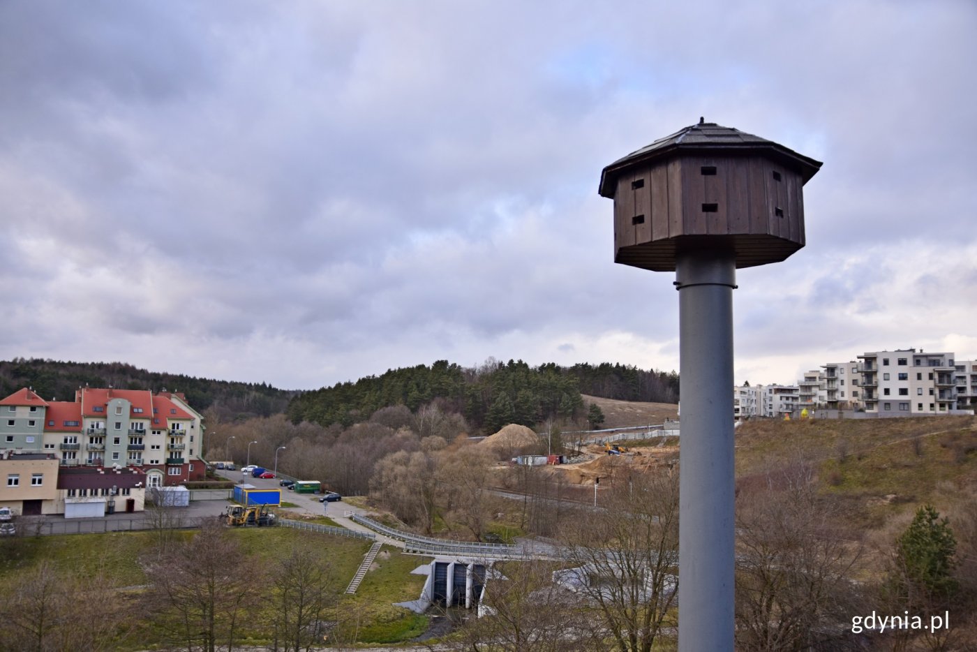 Specjalna wieża dla jerzyk&oacute;w na gdyńskich Karwinach, fot. Paweł Kukla (archiwalne)