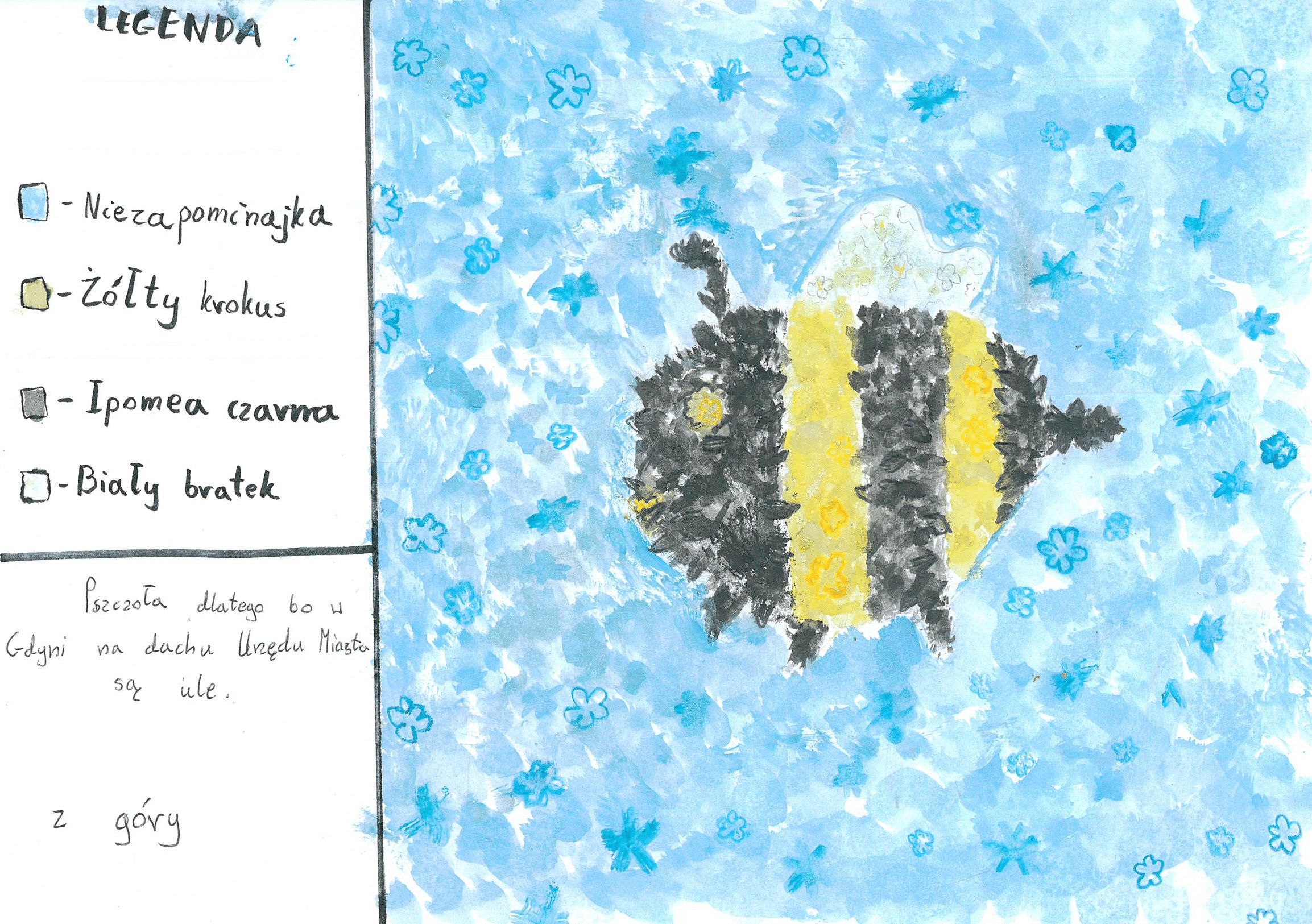 pszczoła z kwiat&oacute;w