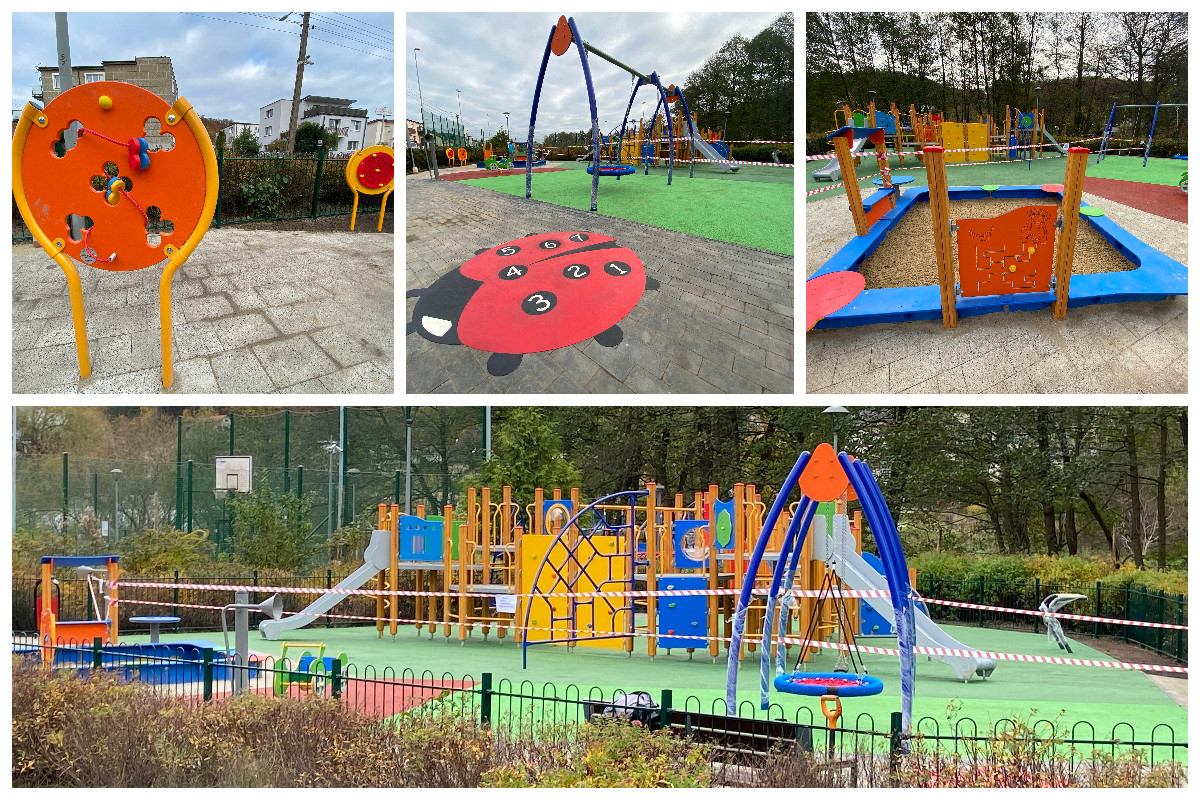 Nowe urządzenia zabawowe na placu zabaw // fot. ZDiZ