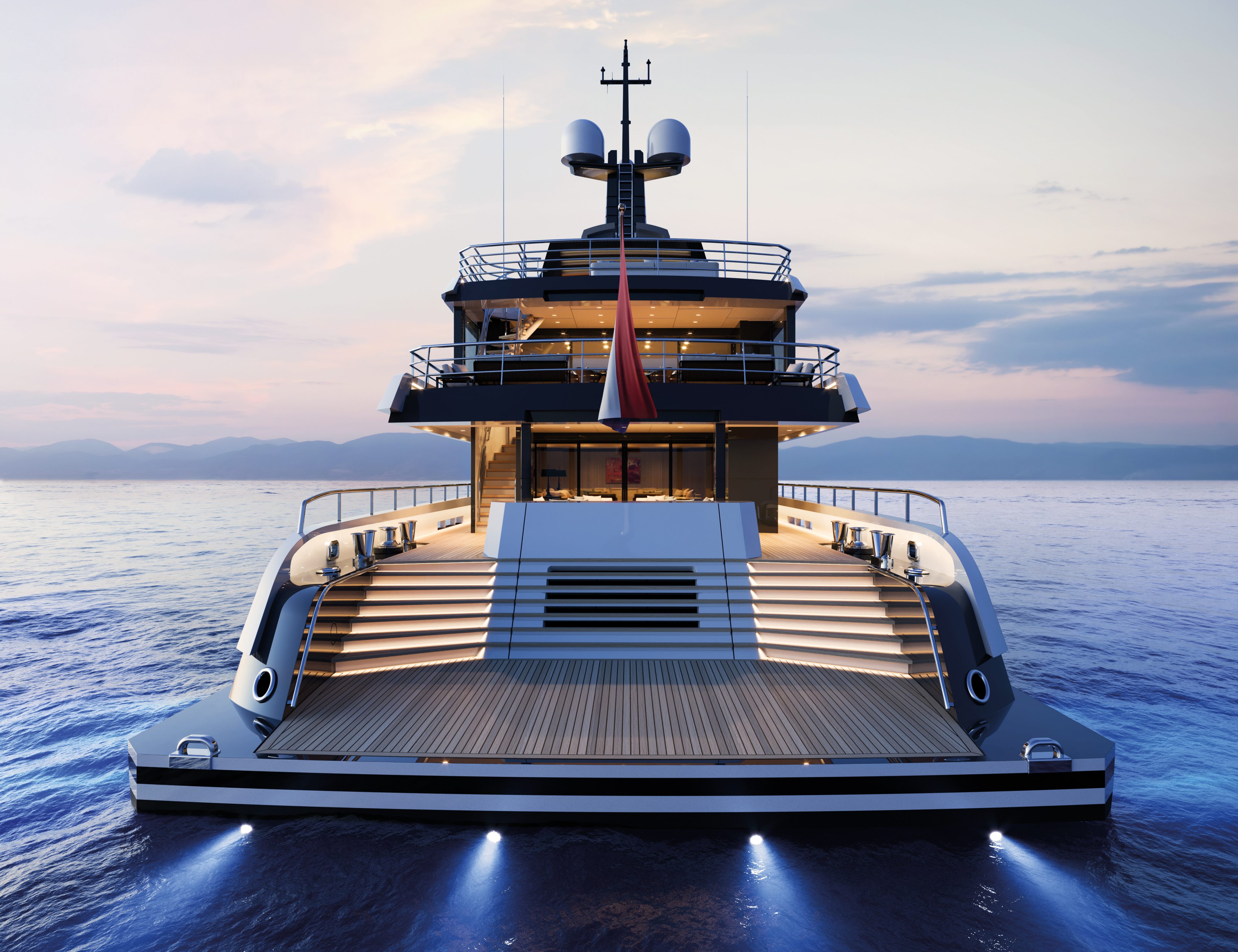 Tak będzie wyglądał nowy superjacht, wizualizacja: Damen Yachting / www.damenyachting.com