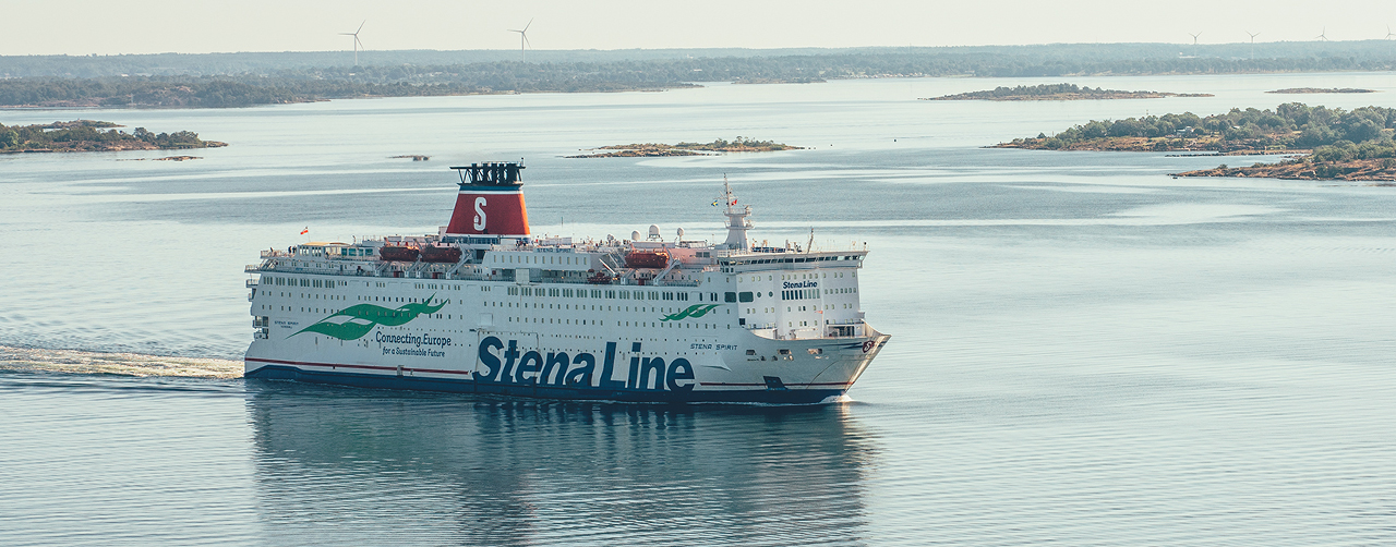 Stena Spirit podczas podejścia do portu w Karlskronie, fot. mat. prasowe Stena Line.