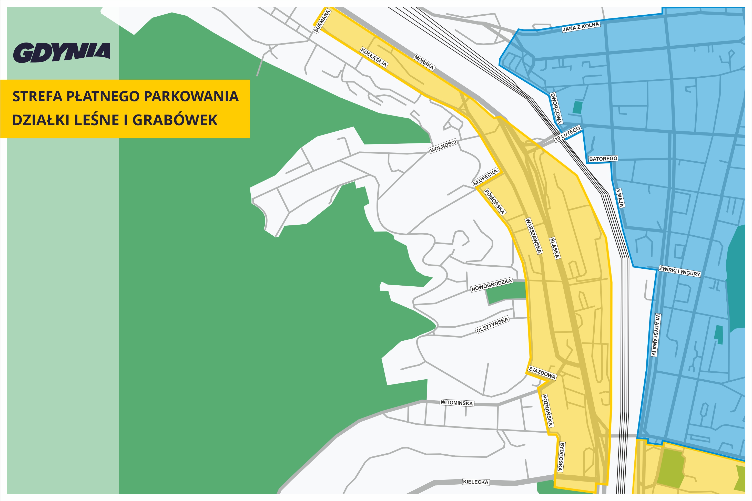 Strefa Płatnego Parkowania w Gdyni &ndash; obszar Działki Leśne, obowiązuje od 07.01.26 r.