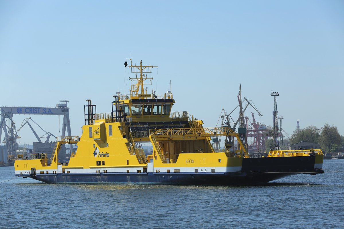 Prom "Elektra", czyli pierwszy hybrydowy prom ze stoczni Crist na zam&oacute;wienie FinFerries - nagradzany m.in. tytułem statku roku, fot. mat. prasowe Crist / archiwum