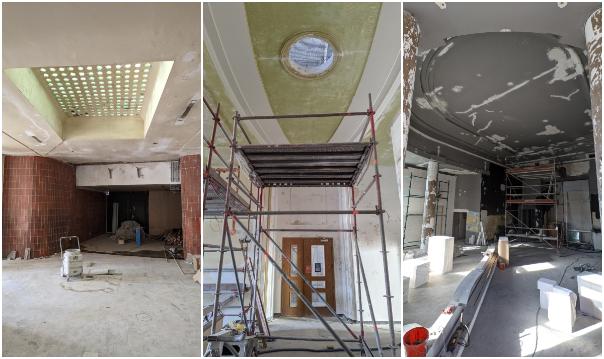 Wnętrze Dworca Podmiejskiego Gdynia Gł&oacute;wna w remoncie. Fot. Tomasz Złotoś