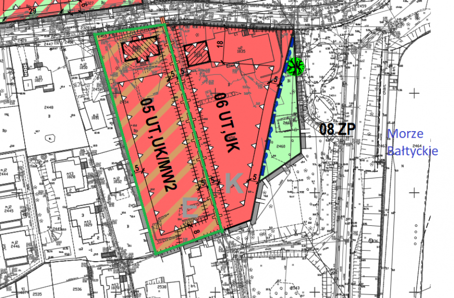 Fragement miejscowego planu zagospodarowania przestrzennego, kt&oacute;ry dotyczy działek przy Orłowskiej 17