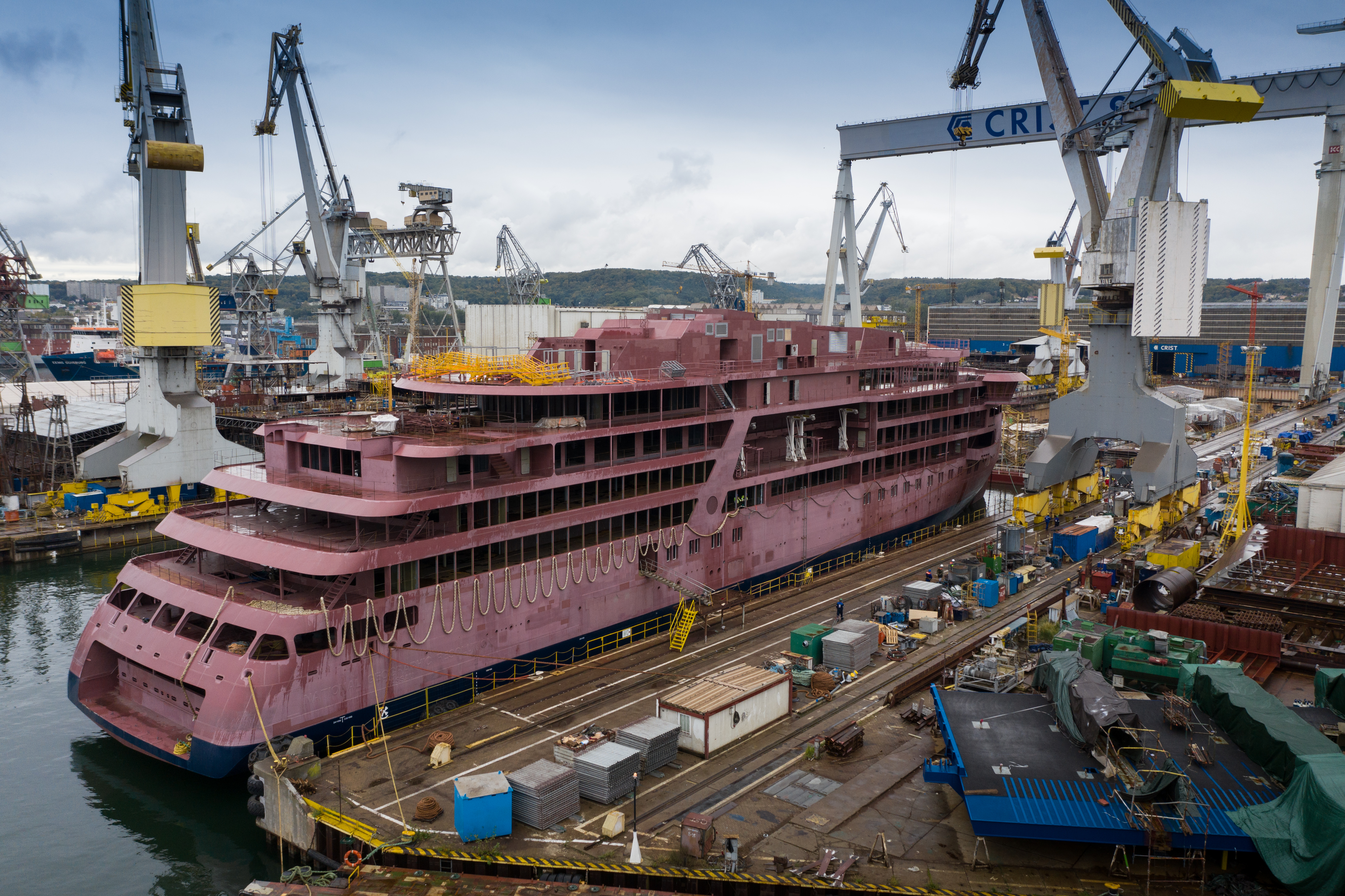 W stoczni CRIST powstał kadłub statku // fot. CRIST S.A.