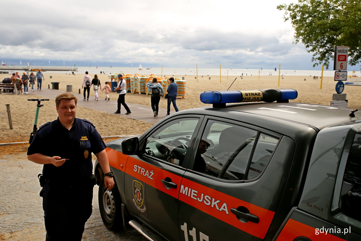 Gdyński strażni miejski Kamil Zdunek. Fot. Przemysław Kozłowski