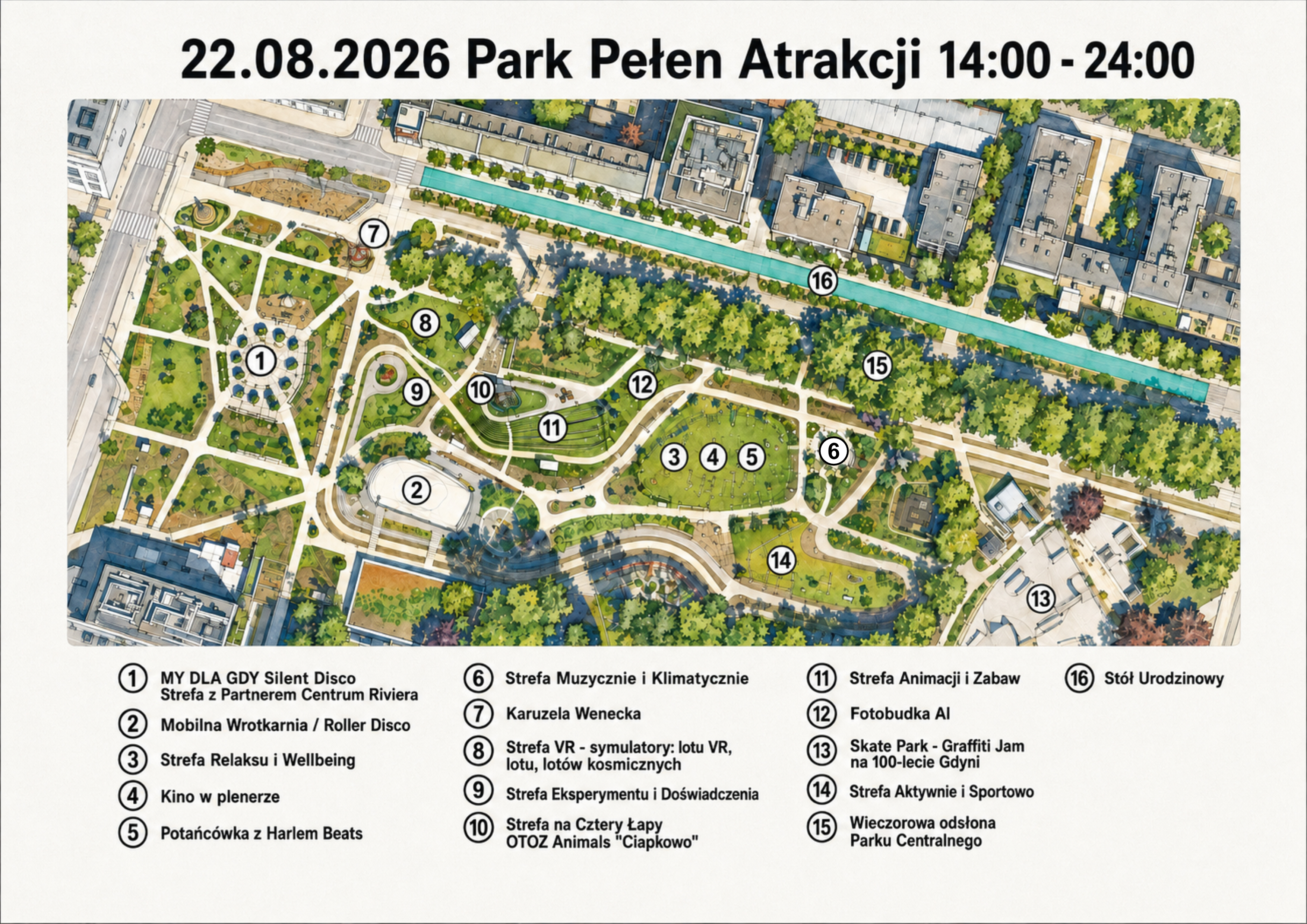 Mapa Parku Pełnego Atrakcji 