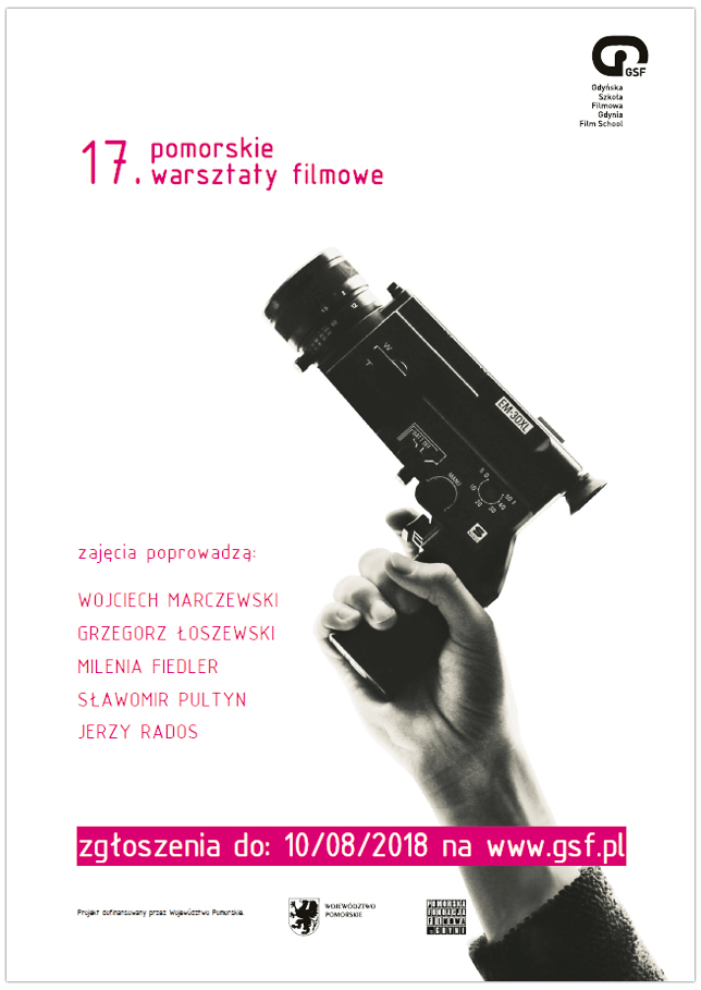 Plakat 17. edycji Pomorskich Warsztat&oacute;w Filmowych, fot. facebook.com/GdynskaSzkolaFilmowa