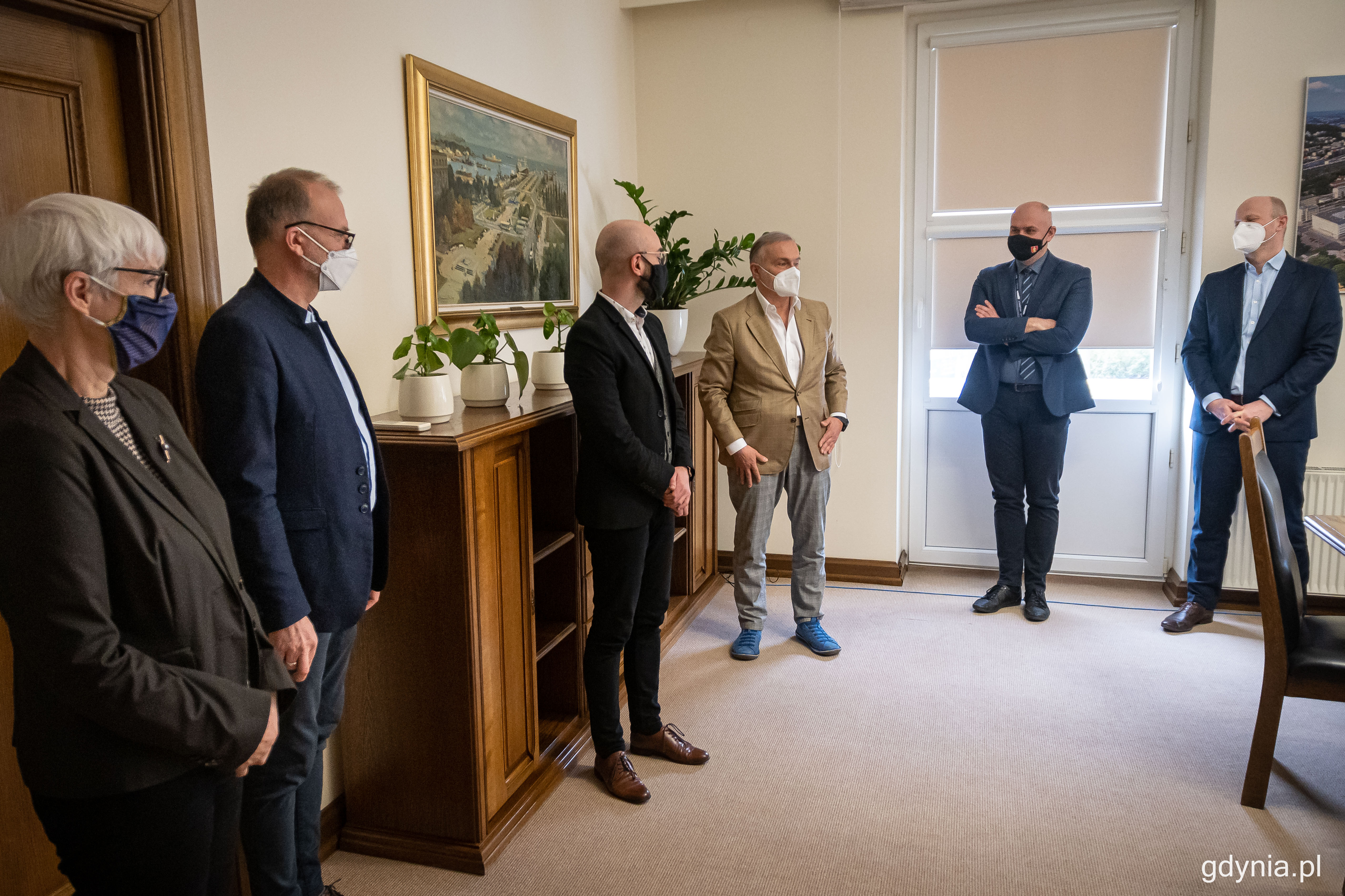 Krzysztof Kowieski (trzeci od lewej) podczas pierwszego kolegium prezydenta, fot. Kamil Złoch