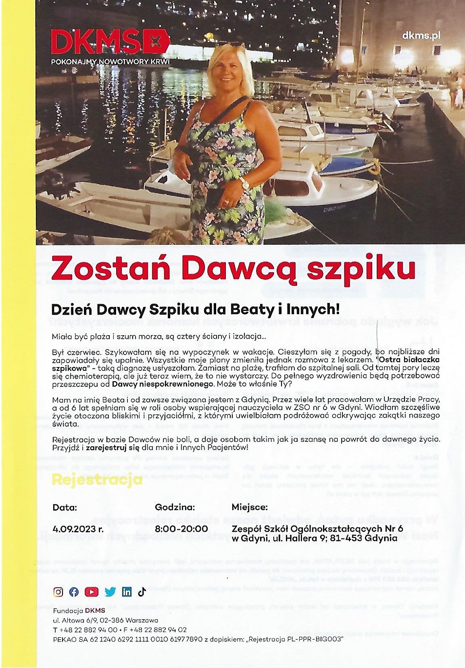 ulotka DKMS pani Beata